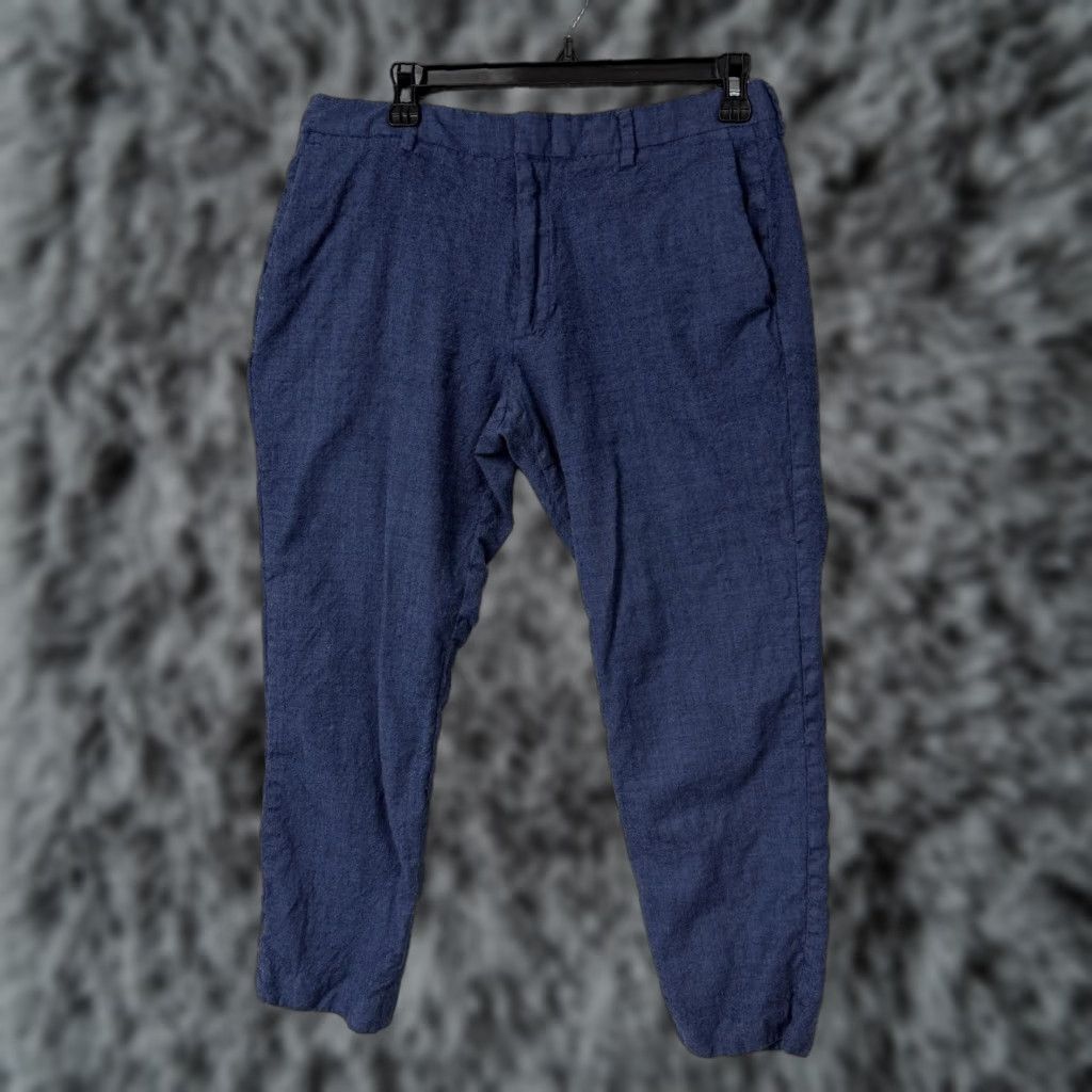 J.Crew J.CREW Thompson Dress Pants 34x25.5 Wool Dark Blue Solid Flat Front Tapered Slant Pockets Men's Dress Pants Size US 34 / EU 50 - 1 Thumbnail