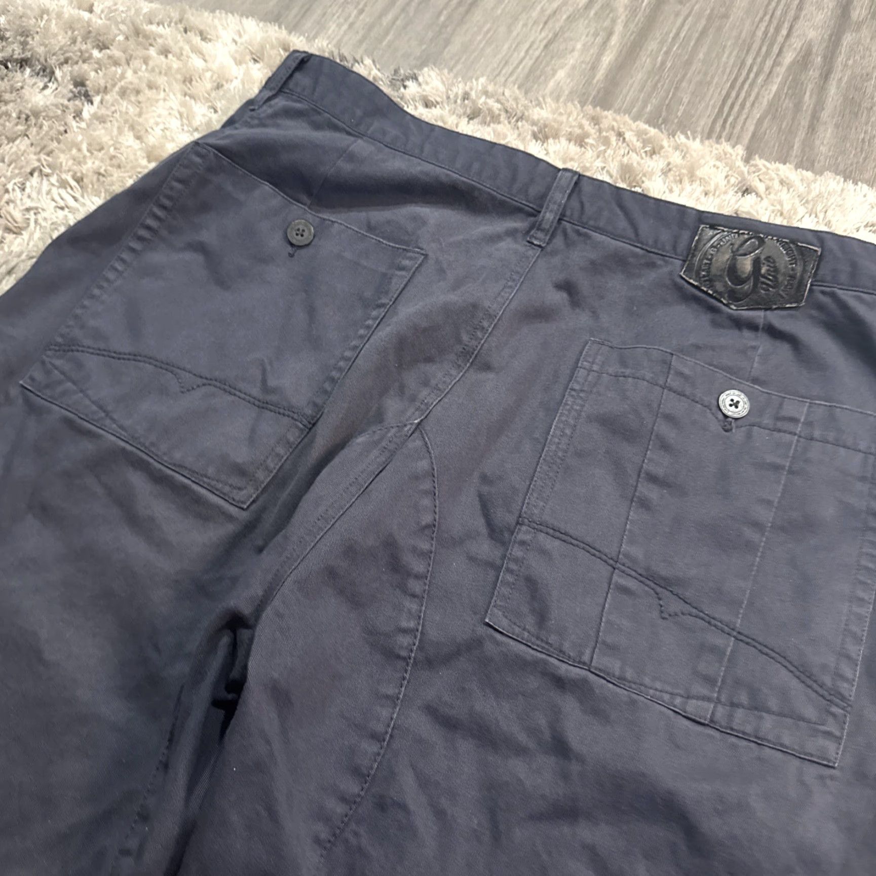 Vintage VINTAGE G-Unit Cargo Shorts Men 42 Dark Blue 90s Baggy Heavy Weight Size US 42 / EU 58 - 2 Thumbnail