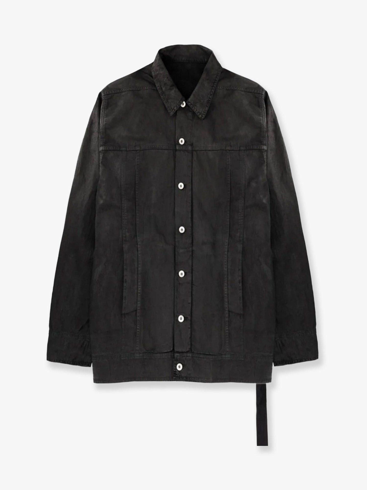 Rick Owens Drkshdw Drkshdw Waxed black denim jacket Tag Size XL Men - USA Tariffs Included Size US XL / EU 56 / 4 - 1 Thumbnail