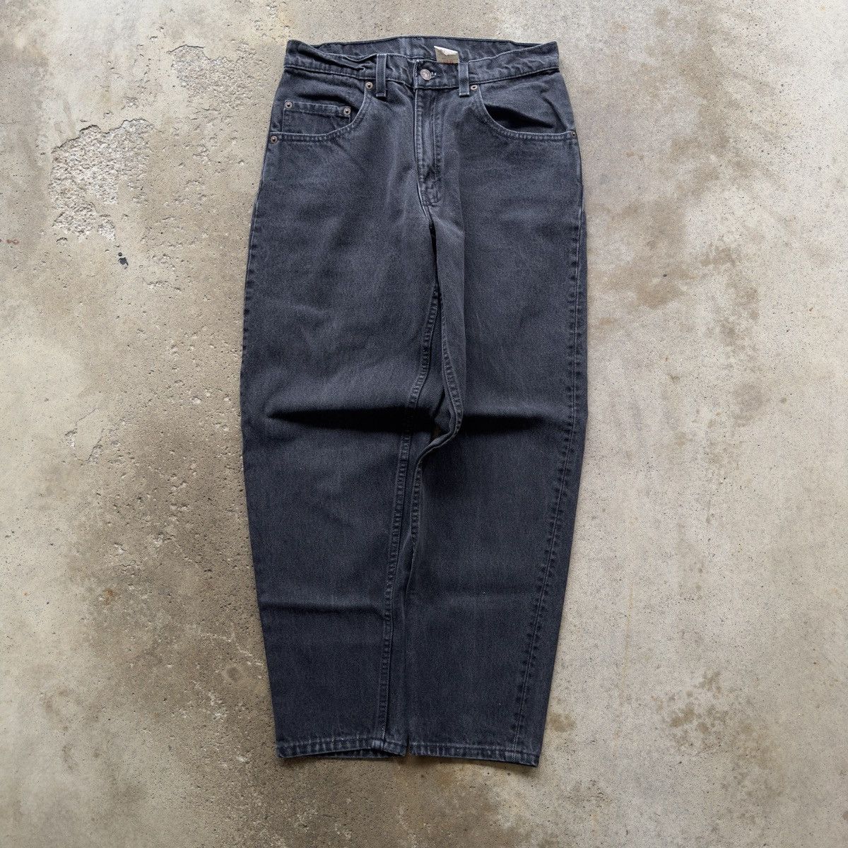 Levi's 90s Levi's 560 Faded Black Jeans ERD Grunge Chrome Size US 31 - 1 Thumbnail
