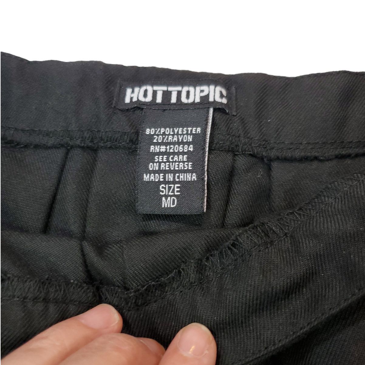 Hot Topic Hot Topic | Black w/ White Stripes Mini Cheer Skirt | Size M Size 28" / US 6 / IT 42 - 5 Thumbnail