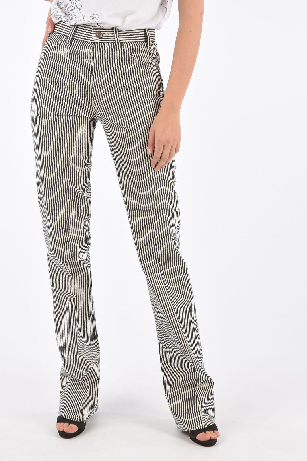 Celine Hickory Flare Pants Size 30" / US 8 / IT 44 - 10 Thumbnail