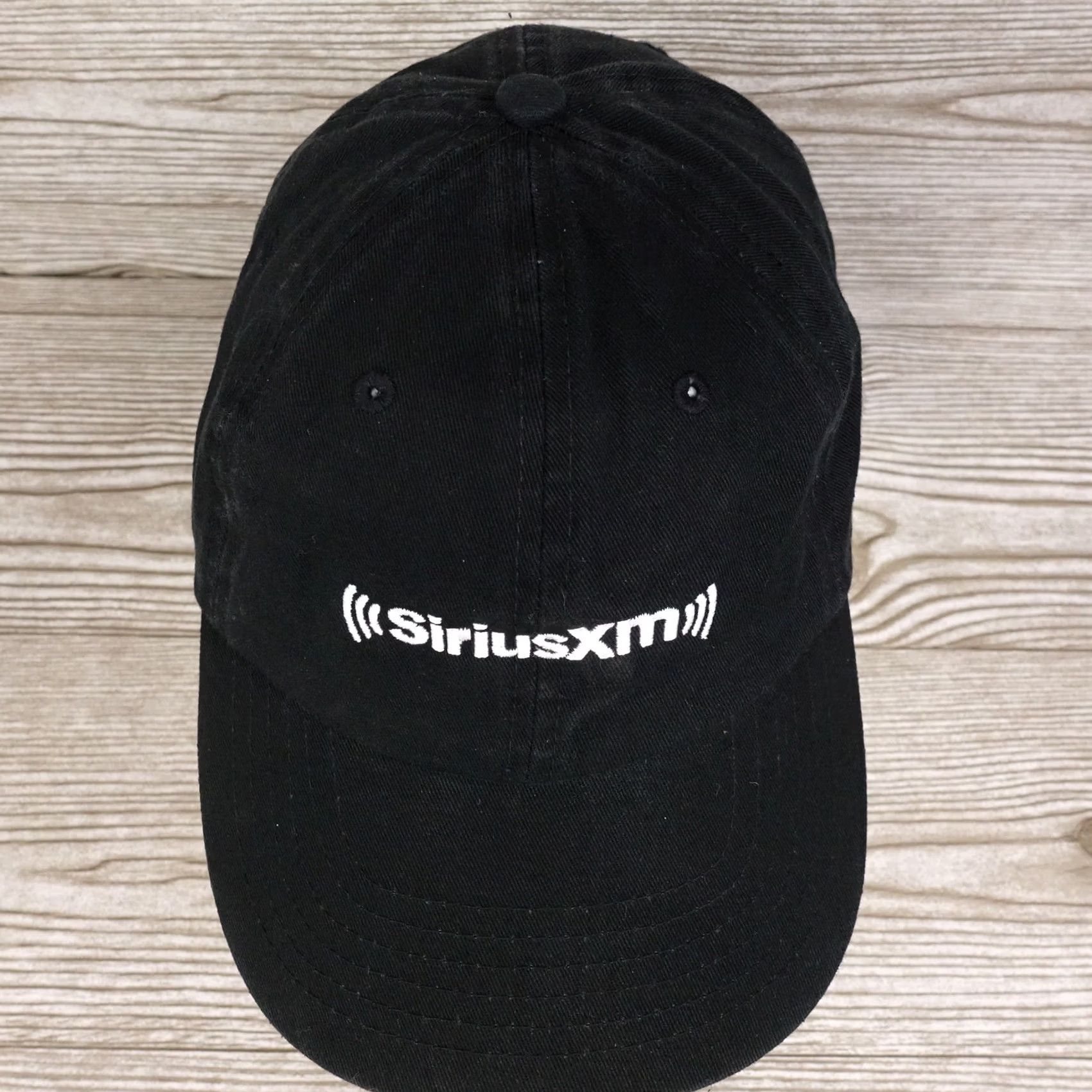 Vintage SIRIUS XM SATTELITE RADIO BLACK STRAPBACK BASEBALL HAT CAP Size ONE SIZE - 3 Thumbnail