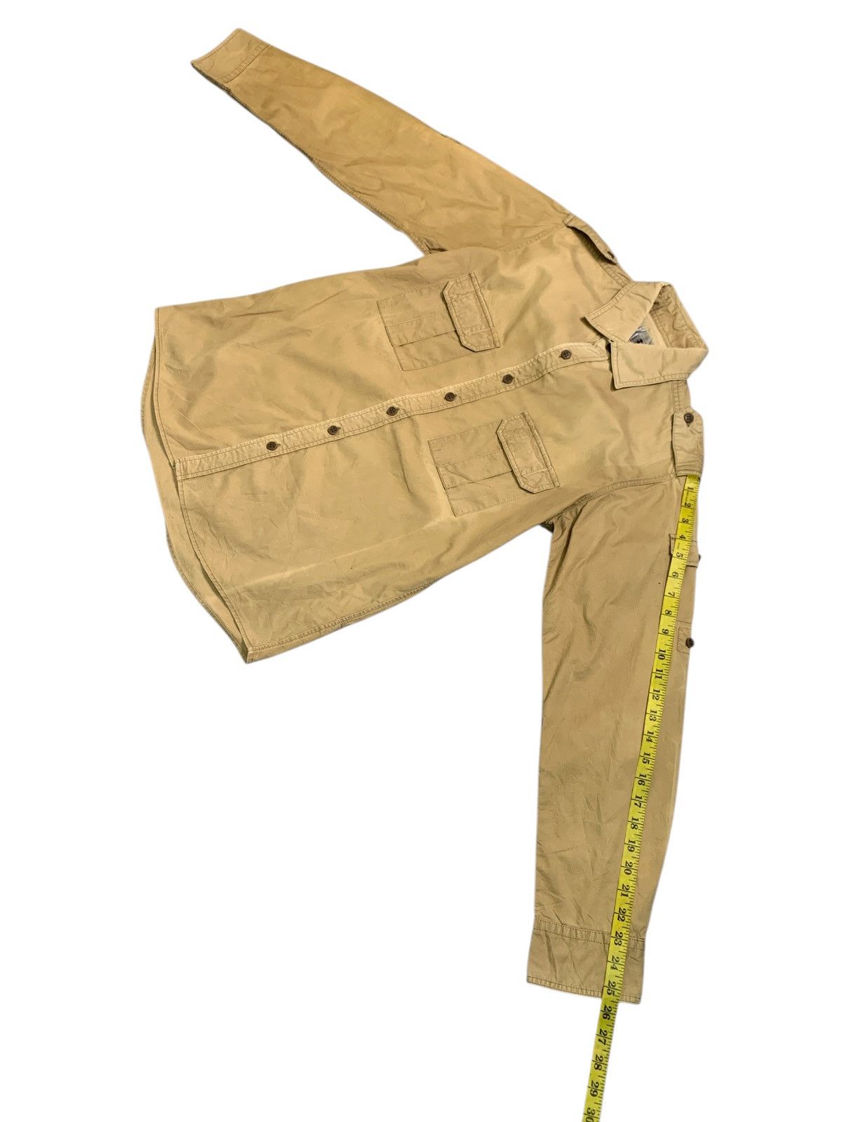 Takeo Kikuchi Rare Takeo Kikuchi Khaki Button Down Roll Up Sleeve Shirts Size US L / EU 52-54 / 3 - 10 Thumbnail
