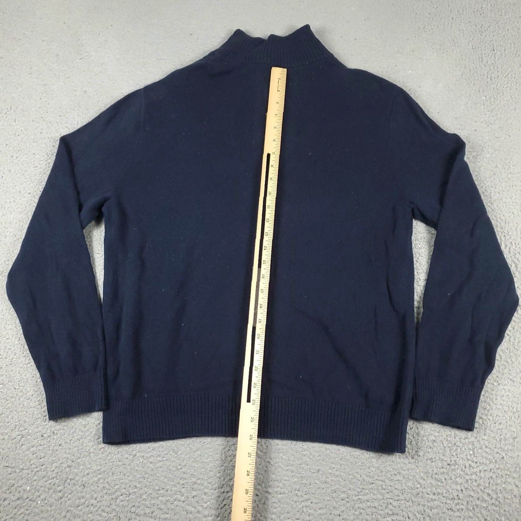 Nautica Nautica Mens Large Blue 1/4 Zip Up Pullover Sweater Casual Knit Top Long Sleeve Size US L / EU 52-54 / 3 - 6 Thumbnail