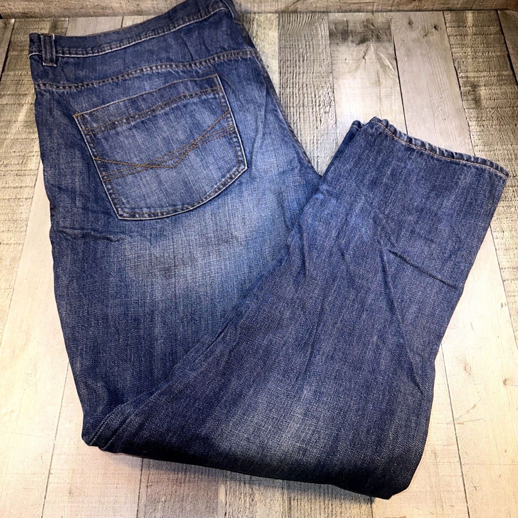 Vintage Legend Men Jeans - 48x32 Tapered Leg, Regular, Blue, 32 Inseam Size US 32 / EU 48 - 3 Thumbnail