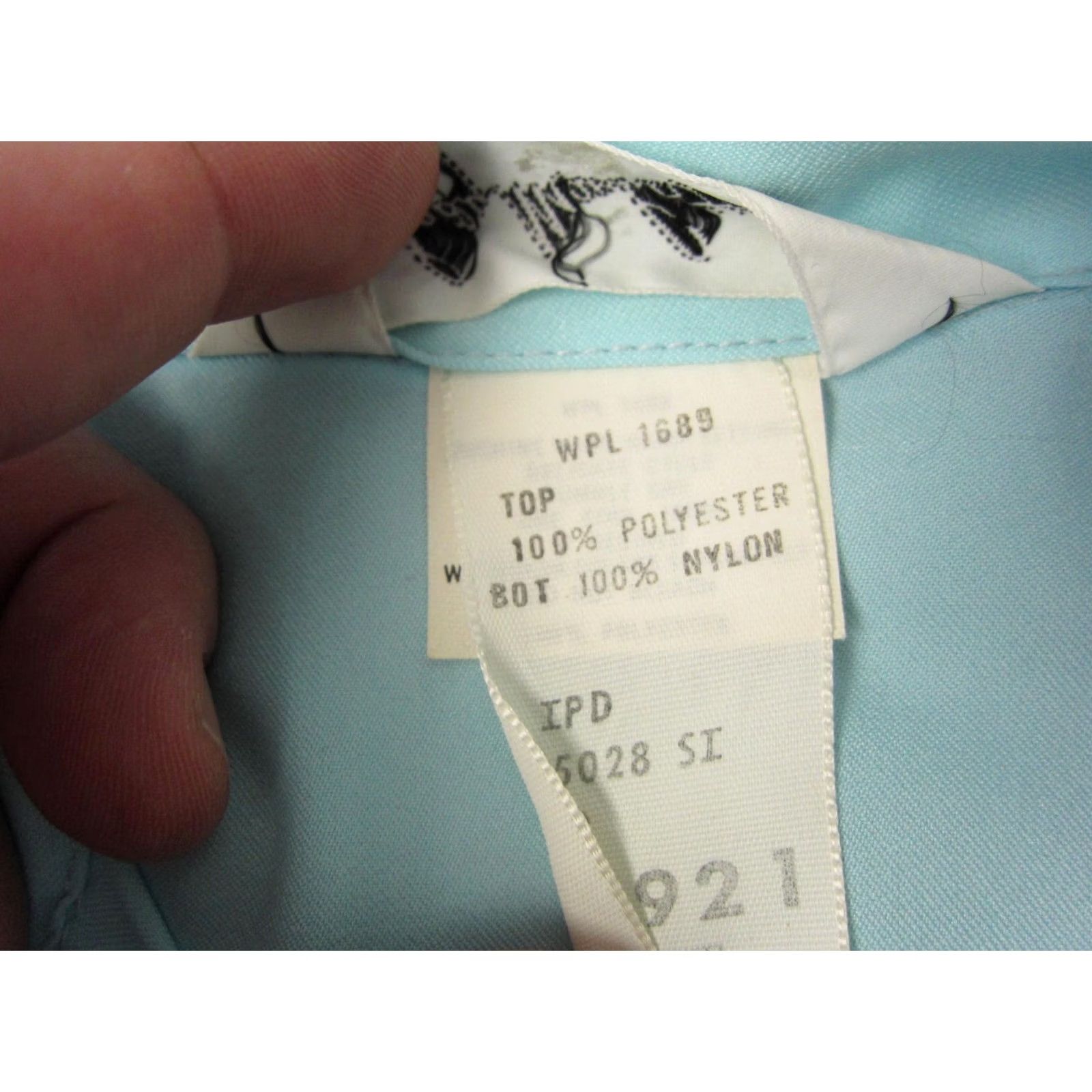 Vintage VINTAGE Lady Manhattan Blue Collared Shirt Bodysuit Womens Medium 9/10 70s Size M / US 6-8 / IT 42-44 - 7 Thumbnail