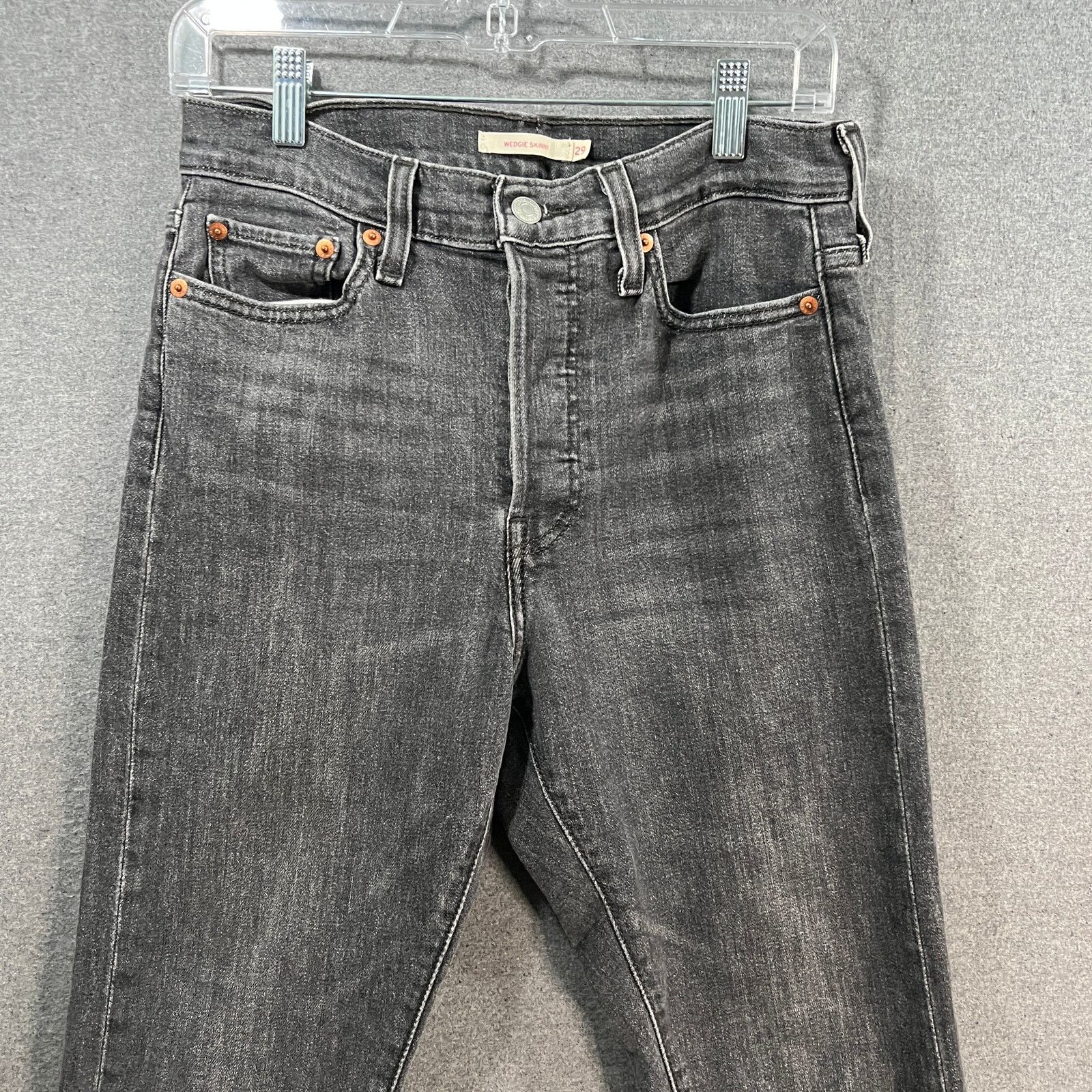 Levi's Levi's Wedge Skinny Button fly Gray Black Size 29 Size 29" - 5 Thumbnail