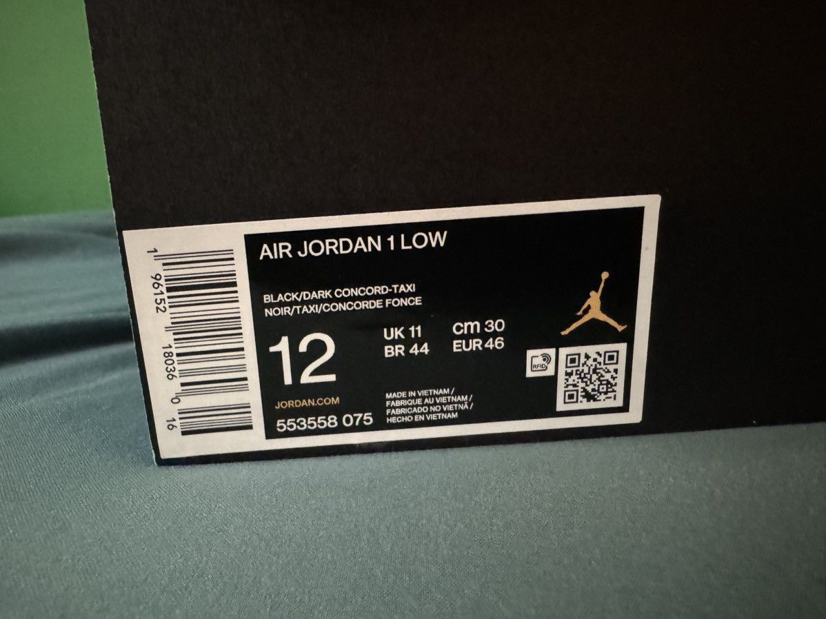 Jordan Brand Nike Air Jordan 1 Low Dark Concord 2022 Size US 12 / EU 45 - 7 Thumbnail
