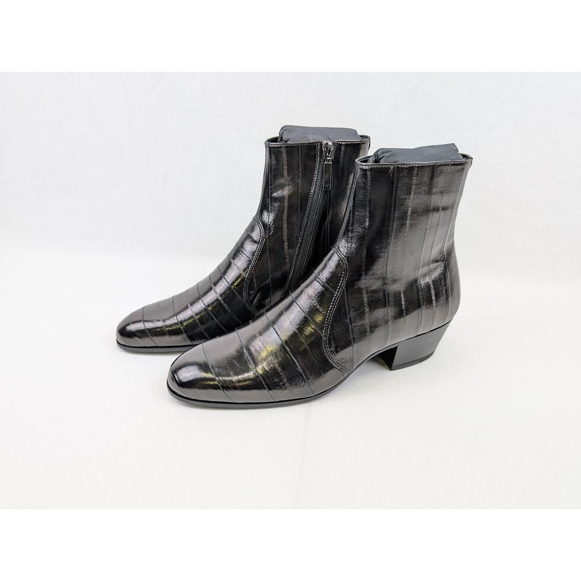Saint Laurent Paris o1rshd1 Eel Anguilla Cheslea Boots in Black Size US 9 / EU 42 - 18 Thumbnail
