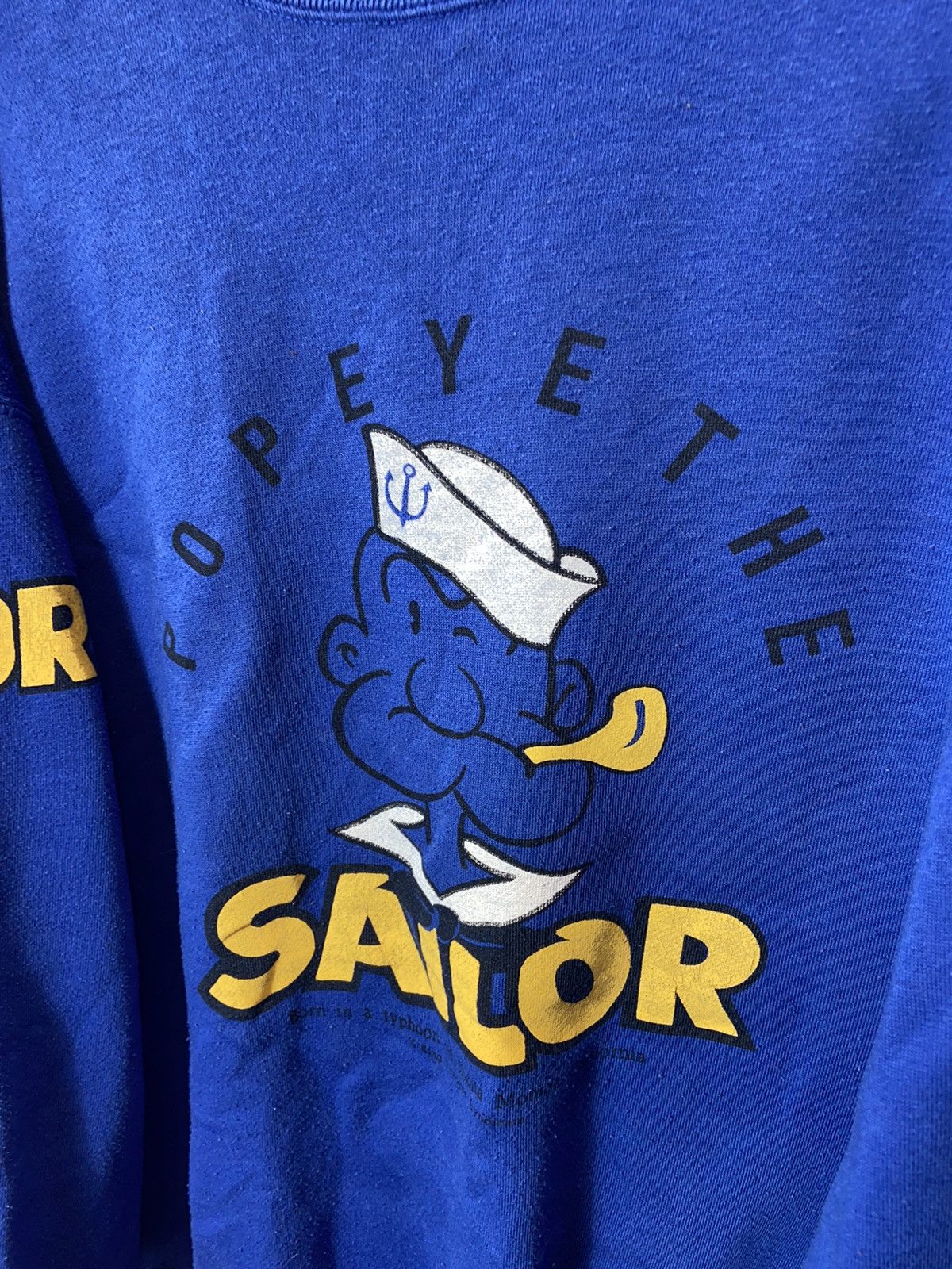 Band Tees × Vintage RARE 90s VINTAGE POPEYE THE SAILOR ADULT GRAPHIC SWEATER Size US M / EU 48-50 / 2 - 2 Thumbnail