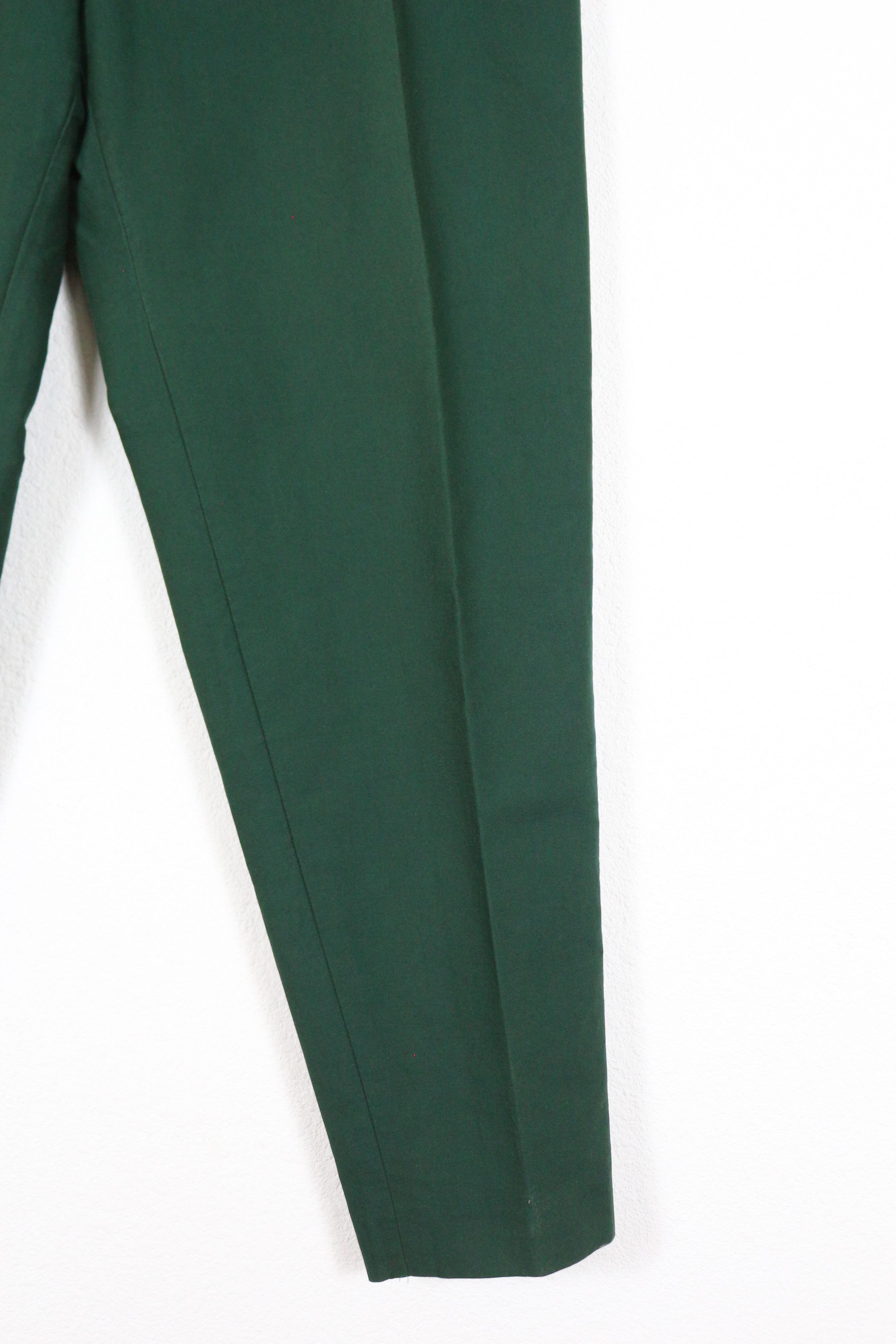 AMI AMI Paris Vert Green Cotton Twill Cropped Pants Trousers Size US 34 / EU 50 - 2 Thumbnail