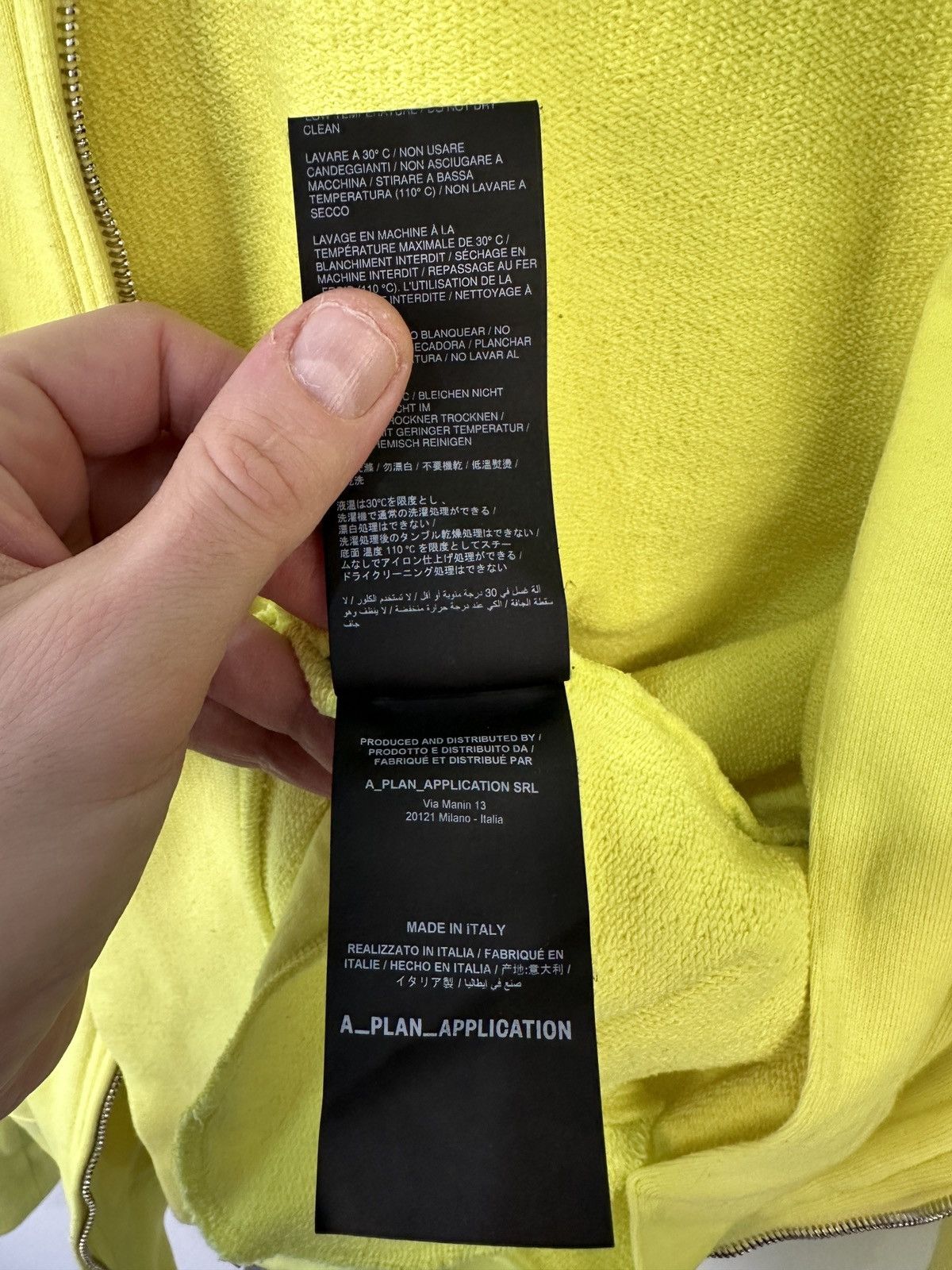Other A_PLAN_APPLICATION Full Zip Hoodie Neon Yellow Raccagni Zip Size US XS / EU 42 / 0 - 11 Thumbnail