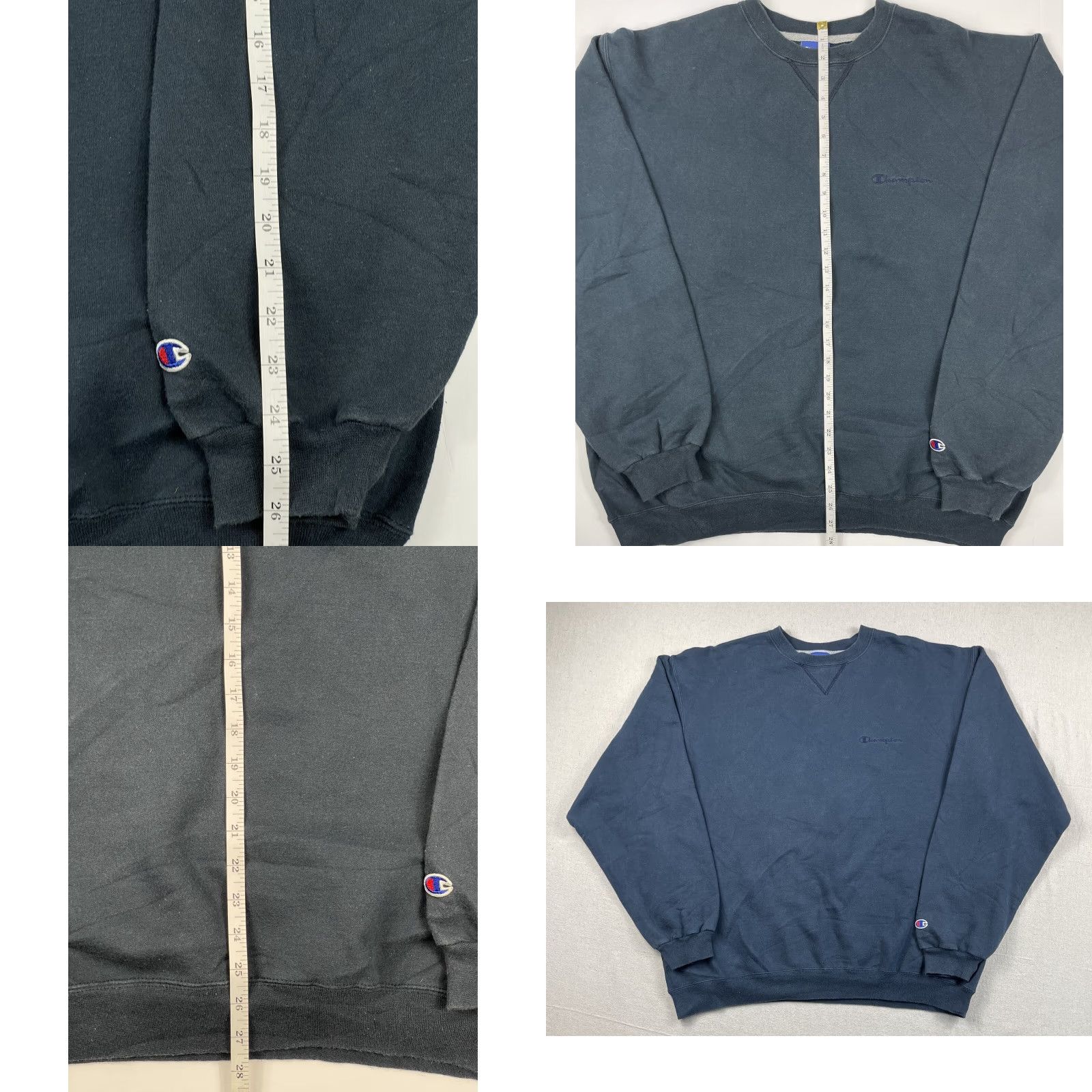 Champion VINTAGE Champion XL Mens Crewneck Sweatshirt Navy Blue Embroidered Logo Y2K Crewneck Pullover Shirt Men, USA, Varsity, Blue Size US XL / EU 56 / 4 - 8 Thumbnail