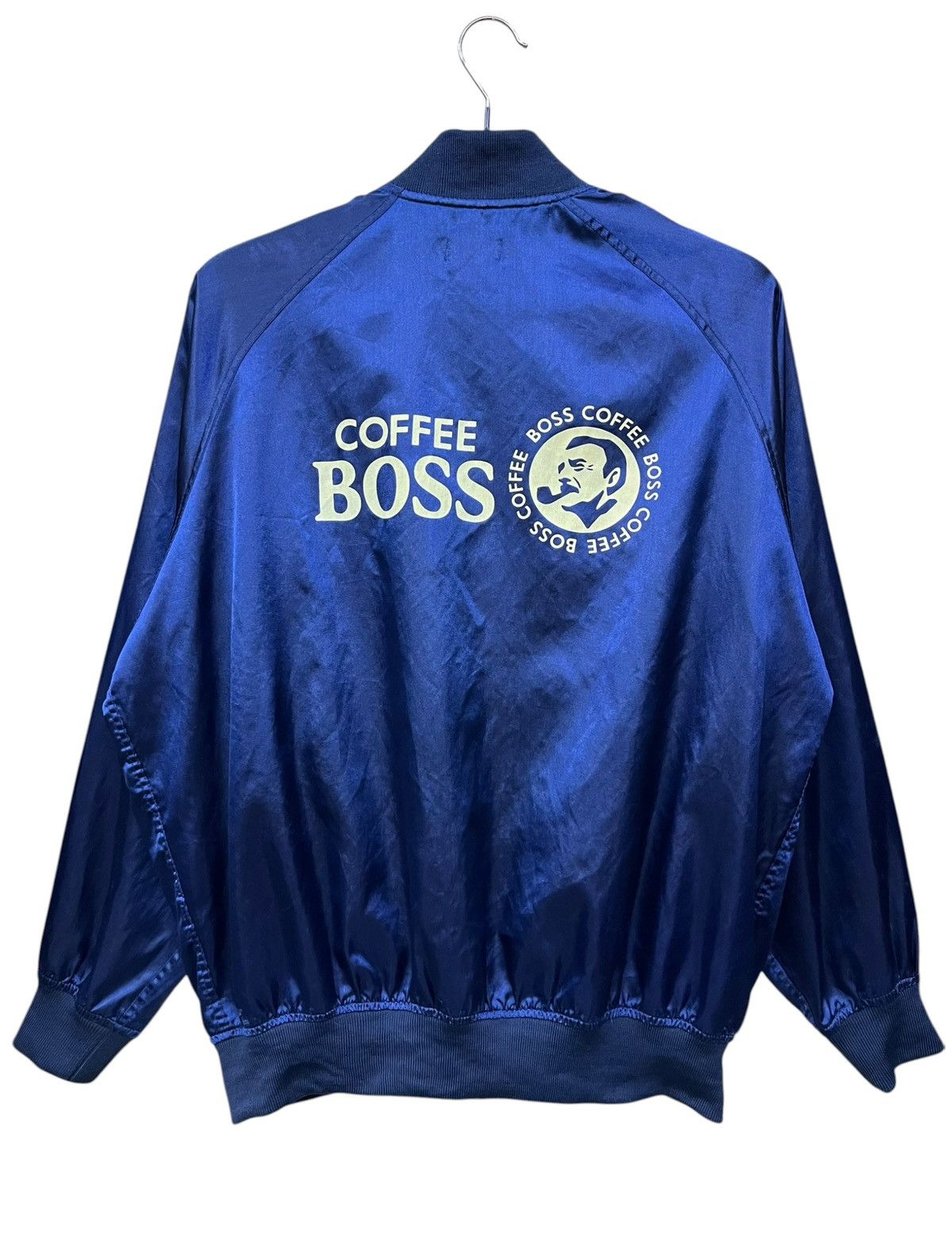 Tribal Streetwear Vintage Suntory BOSS Satin Bomber Jacket Blue M Size US M / EU 48-50 / 2 - 3 Thumbnail