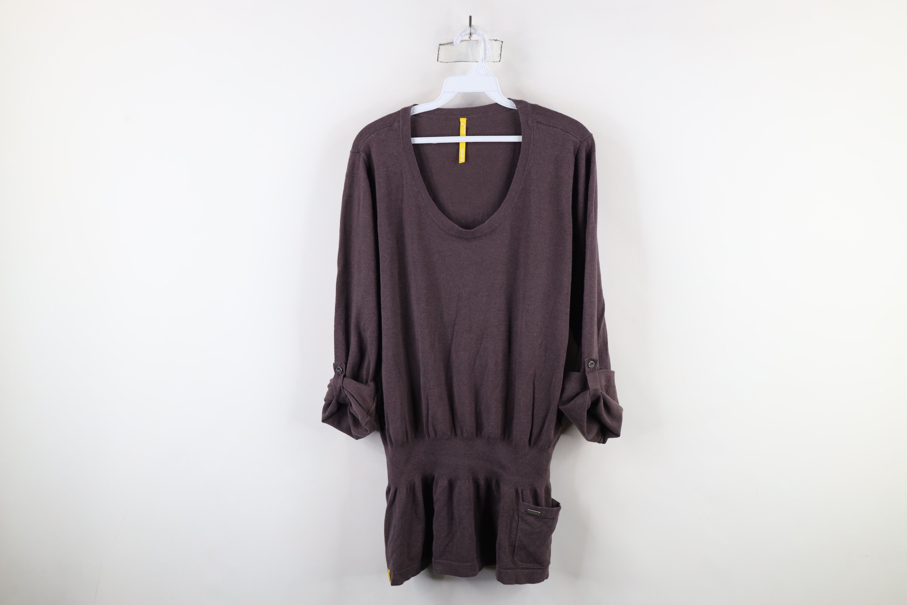 Vintage Y2K Lole Blend Knit Roll Sleeve Babydoll Sweater Purple Size XL / US 12-14 / IT 48-50 - 1 Thumbnail
