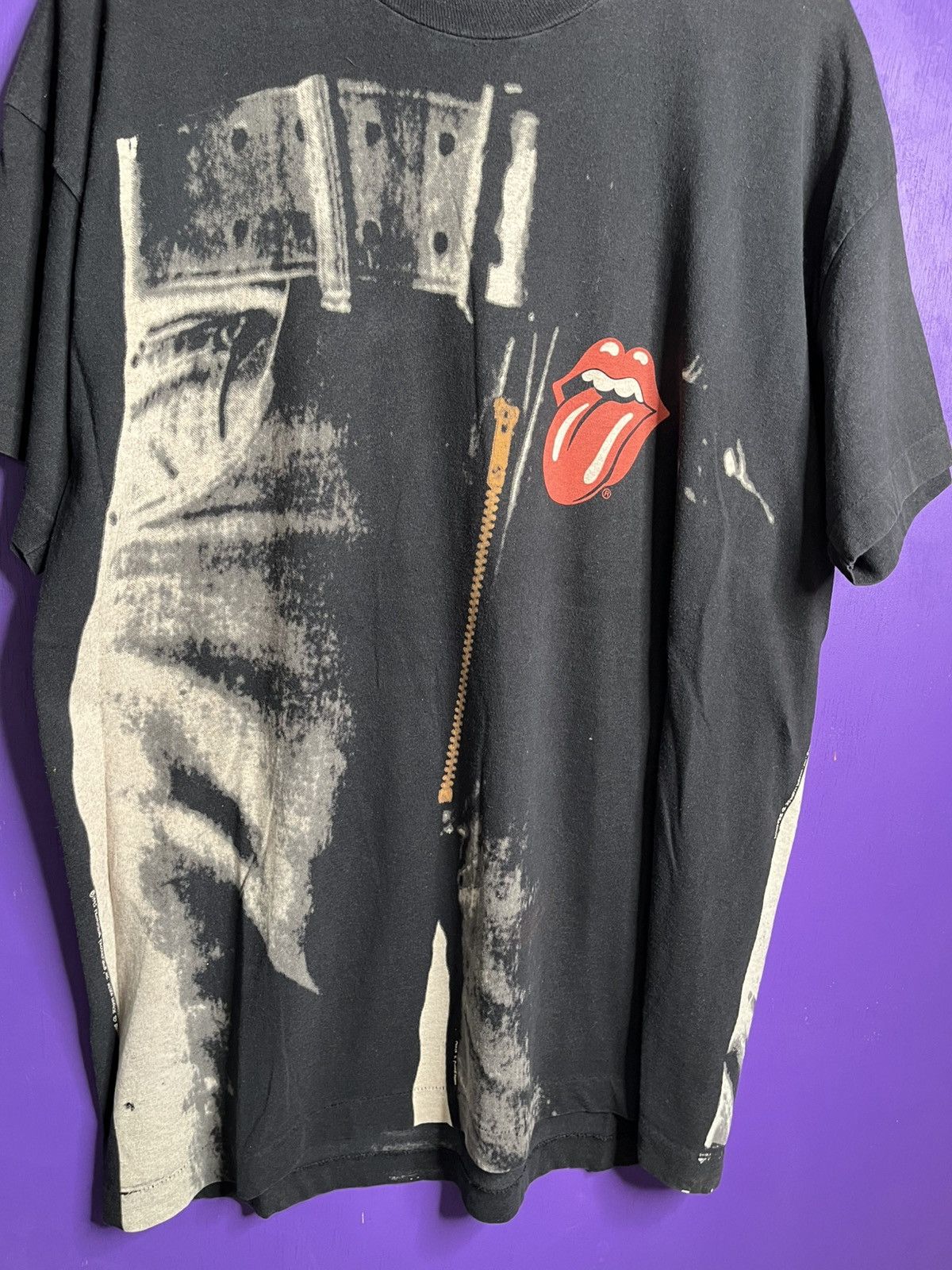 Band Tees × Vintage Vintage 1995 Rolling stones sticky fingers AOP tour tee Size US XL / EU 56 / 4 - 3 Thumbnail
