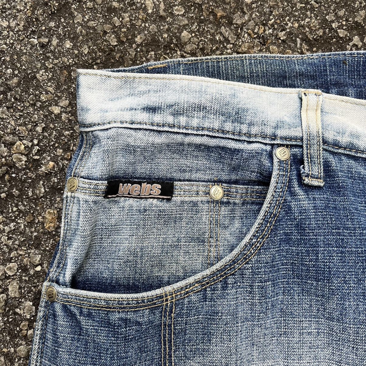 Southpole Crazy Vintage Y2K Baggy Webs Denim Faded Jeans Size US 40 / EU 56 - 4 Thumbnail