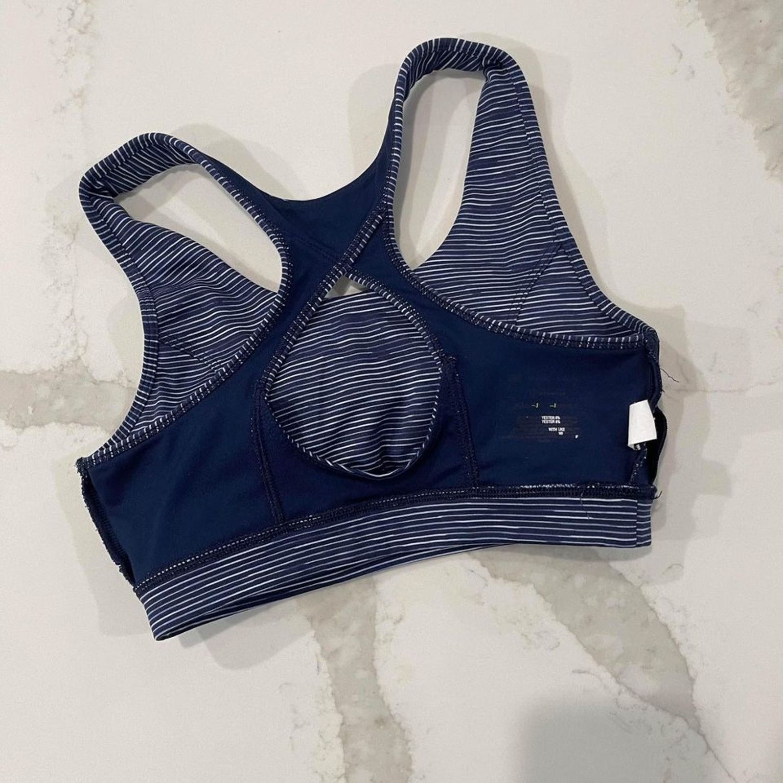 Tek Gear Tek Gear Padded Sports Bra Blue Medium Support Womens Small Size ONE SIZE - 4 Thumbnail