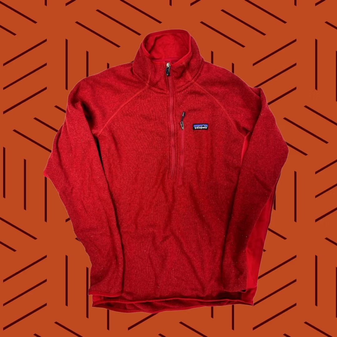 Patagonia VINTAGE Patagonia Better Sweater 1/4 Zip Fleece Pullover Jacket Men’s Large Red Size US L / EU 52-54 / 3 - 1 Thumbnail