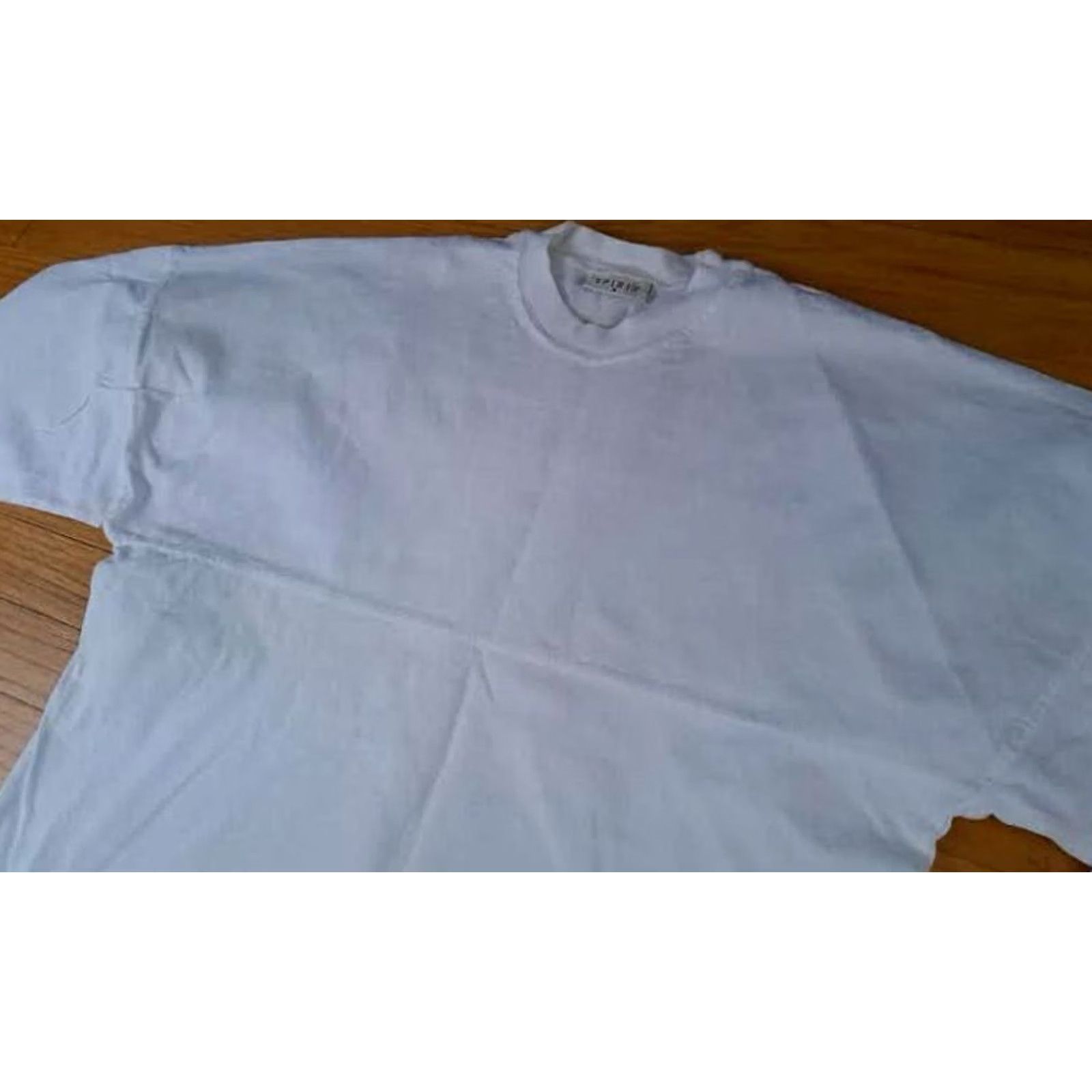 ESPIRIT VINTAGE Spirit Jersey Shirt Unisex Adults Long Sleeve T-Shirt White Cotton Jersey Beach Sm S 27in long 25in pit to pit Mens Women Girls Boys Size US S / EU 44-46 / 1 - 4 Thumbnail