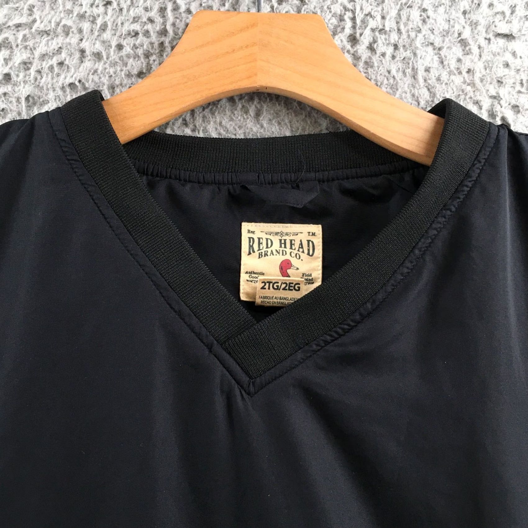 Vintage Red Head Brand Co Pullover Mens 2XL Black V Neck Long Sleeve Lightweight Jacket Size US XXL / EU 58 / 5 - 3 Thumbnail