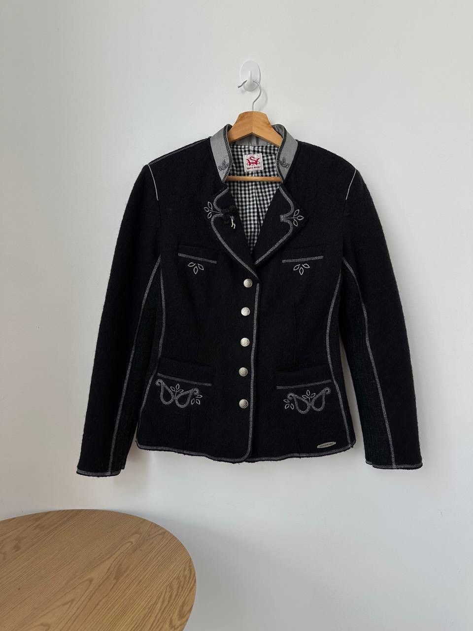 Other UK Vintage Spieth &Wensky Black Wool Jacket German Trachtenwear Size US S / EU 44-46 / 1 - 9 Thumbnail