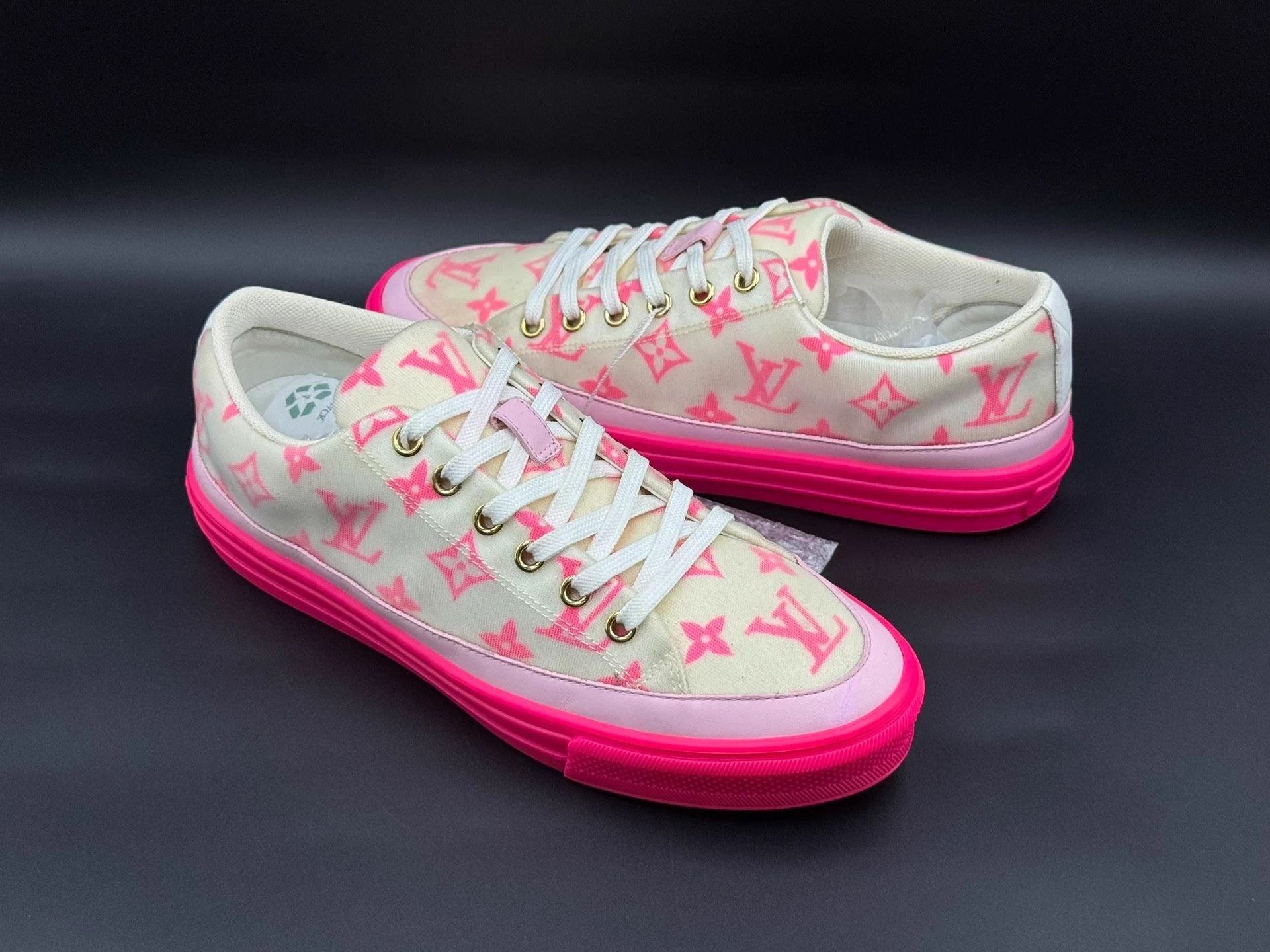 Louis Vuitton LOUIS VUITTON Stellar Low-Top Sneakers Women's Pink/White 37 Size US 7 / IT 37 - 8 Thumbnail