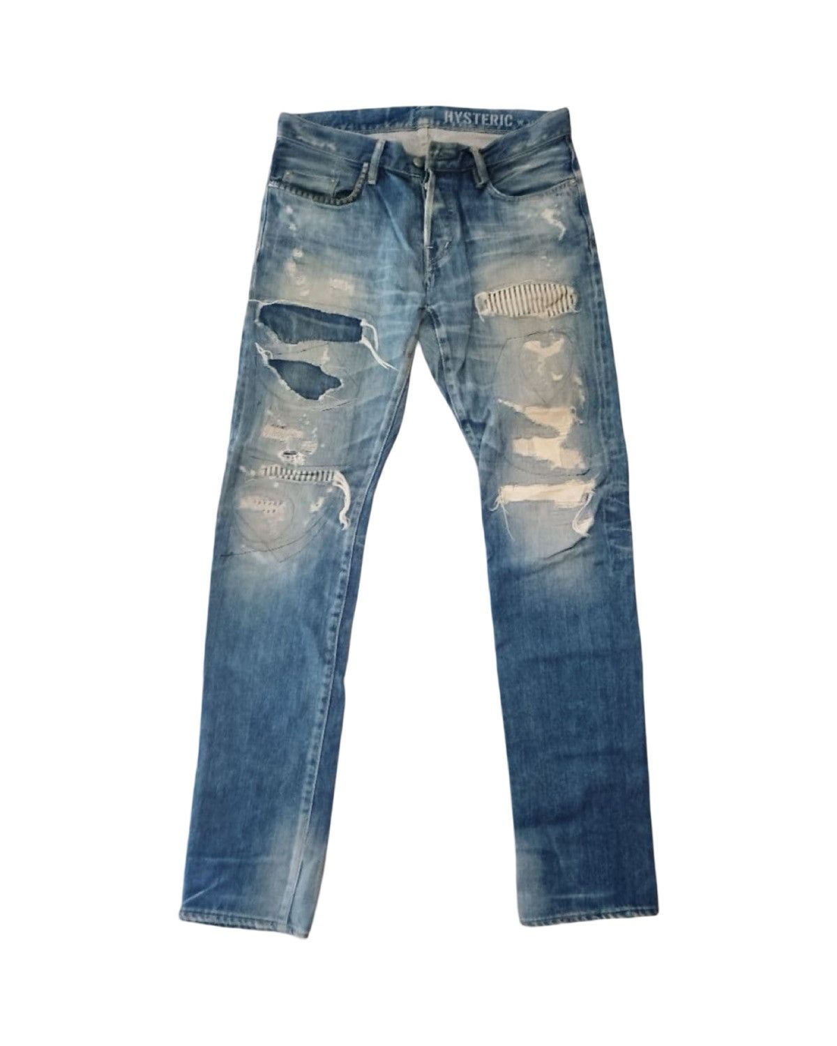 Hysteric Glamour 🇯🇵 Sashiko Boro RSV Studded Denim Jeans