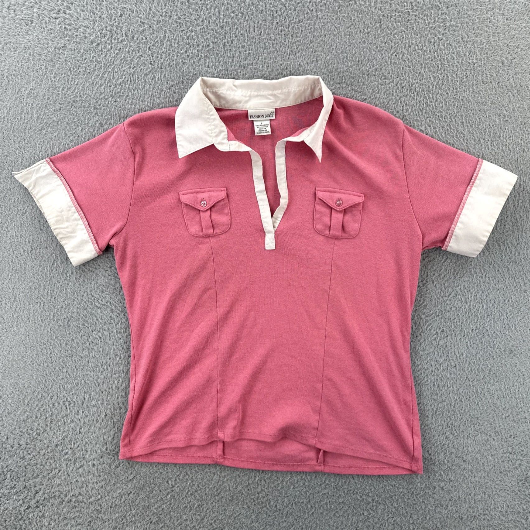 Vintage VINTAGE Fashion Bug Women Polo Shirt Pink Collared 90s Shirt Ladies L EUC Size L / US 10 / IT 46 - 2 Thumbnail