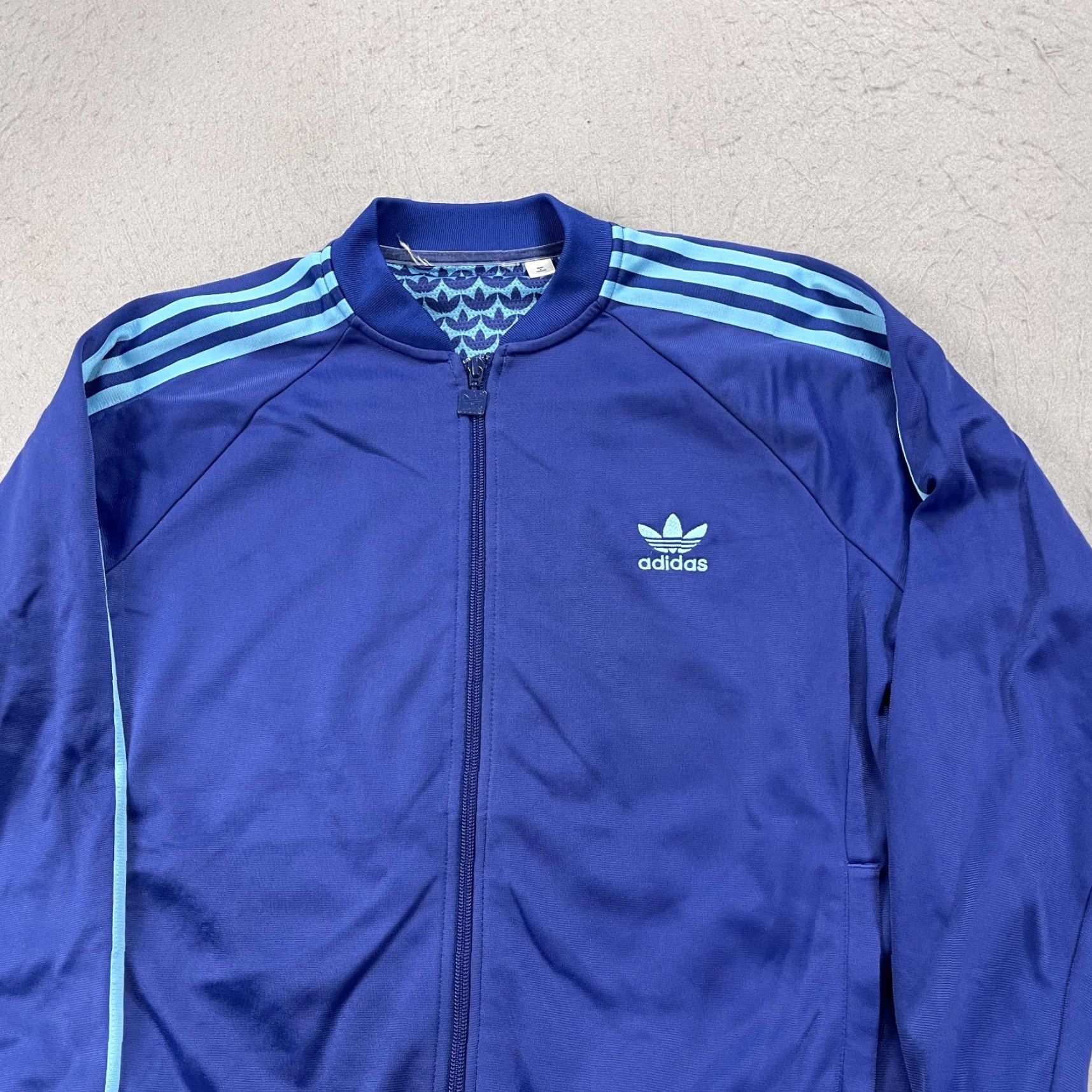 Adidas VINTAGE adidas Track Jacket Mens Small Blue Track Bomber Beckenbauer Trefoil Originals Size US S / EU 44-46 / 1 - 3 Thumbnail