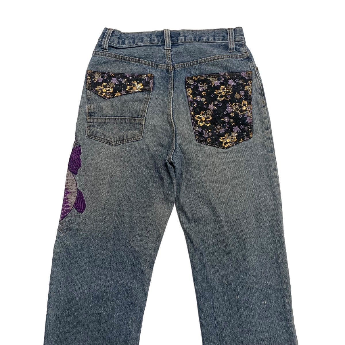 Japanese Brand Japanese Brand Embroidery Koi Fish Jeans Size US 33 - 9 Thumbnail