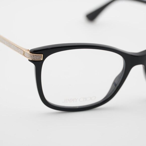 Jimmy Choo Jimmy Choo JC269 0807 00 Eyeglasses Black 54mm Square Frame Size ONE SIZE - 5 Thumbnail