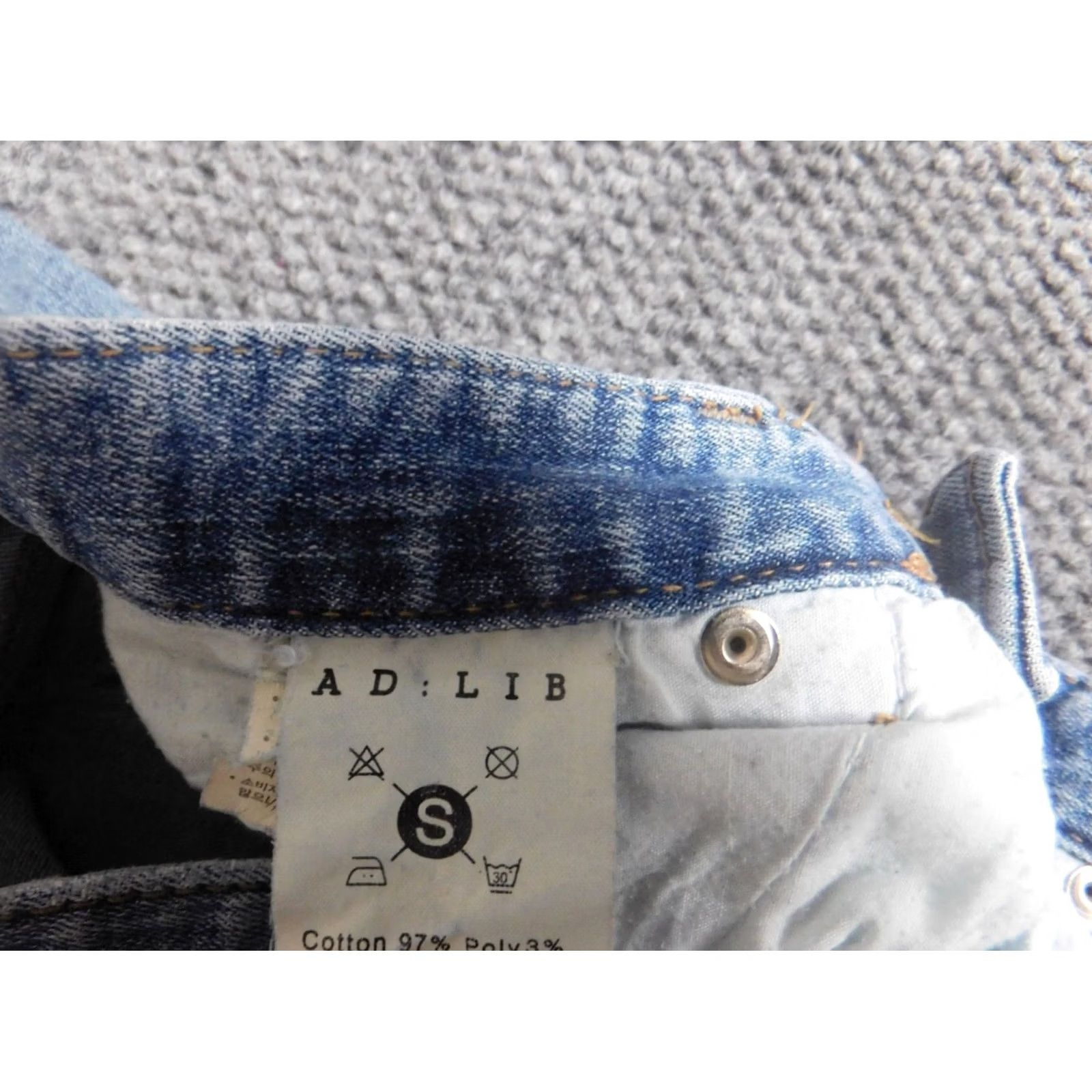 Denime Ad Lib & Denim Jeans Womens Small Blue Straight Regular Stretch 28in Inseam 24in Zip Denim Size 28" / US 6 / IT 42 - 5 Thumbnail