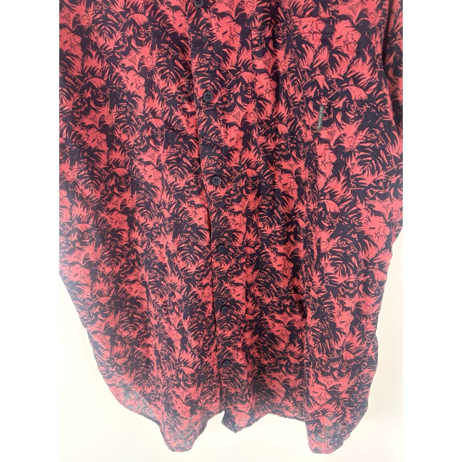 Vintage VINTAGE Columbia Men’s Short Sleeve Button-Up Shirt XL Orange/Black Cotton Island Print Casual Summer Outdoor Size US XL / EU 56 / 4 - 3 Thumbnail