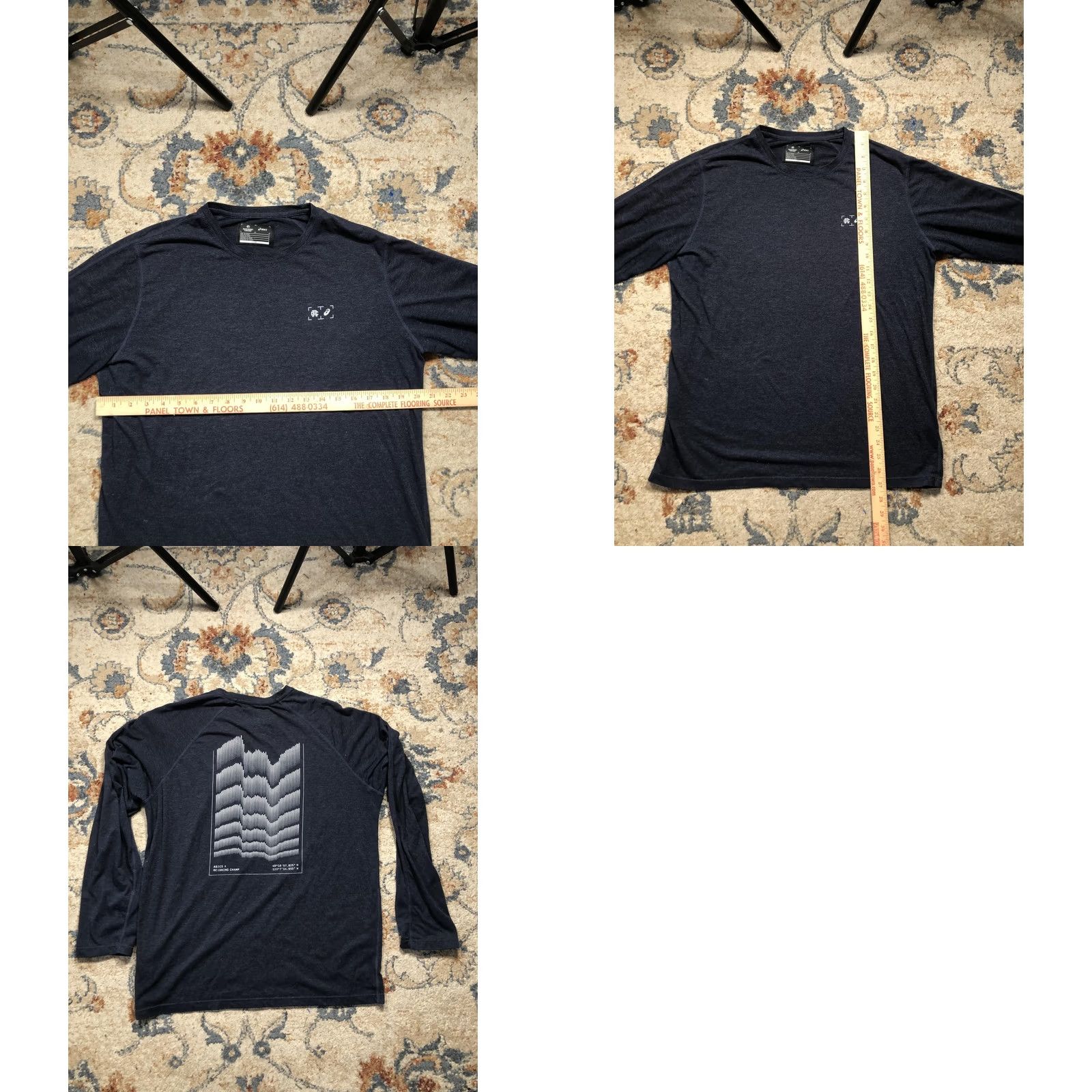 Reigning Champ Reigning Champ x ASICS Shirt Mens Large Navy Long Sleeve Graphic Logo Athletic Size US L / EU 52-54 / 3 - 8 Thumbnail