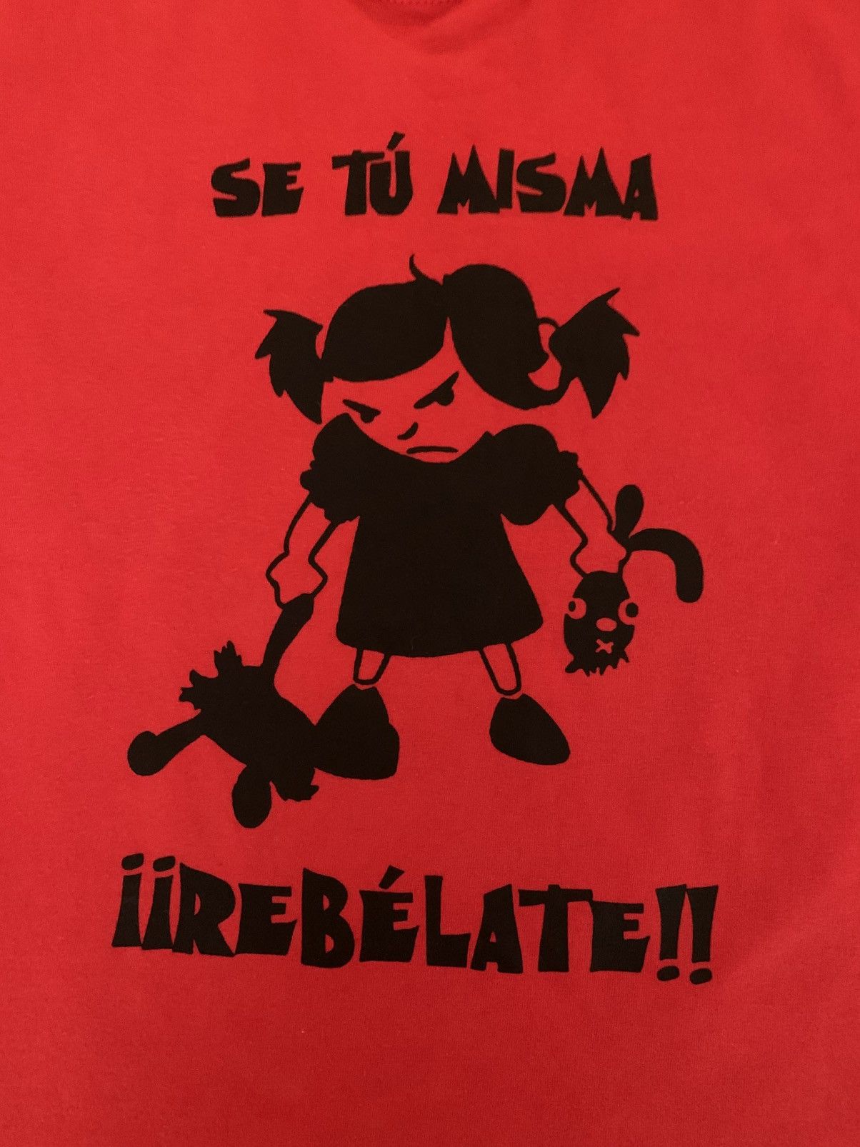 Fruit Of The Loom Rare Resurrection Fest Vintage Girl & Rabbit T-Shirt Size XS / US 0-2 / IT 36-38 - 2 Thumbnail