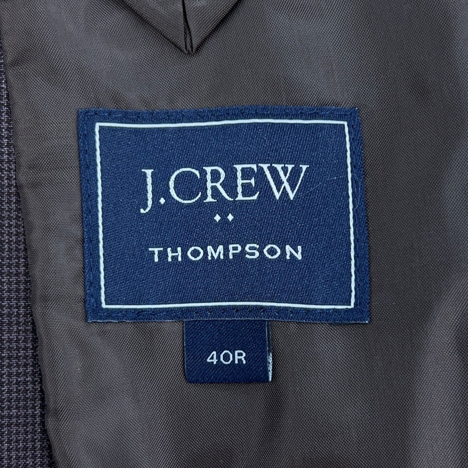 J.Crew J Crew Factory Mens Size 40R Thompson Sport Coat Wool Brown Size 40R - 15 Thumbnail