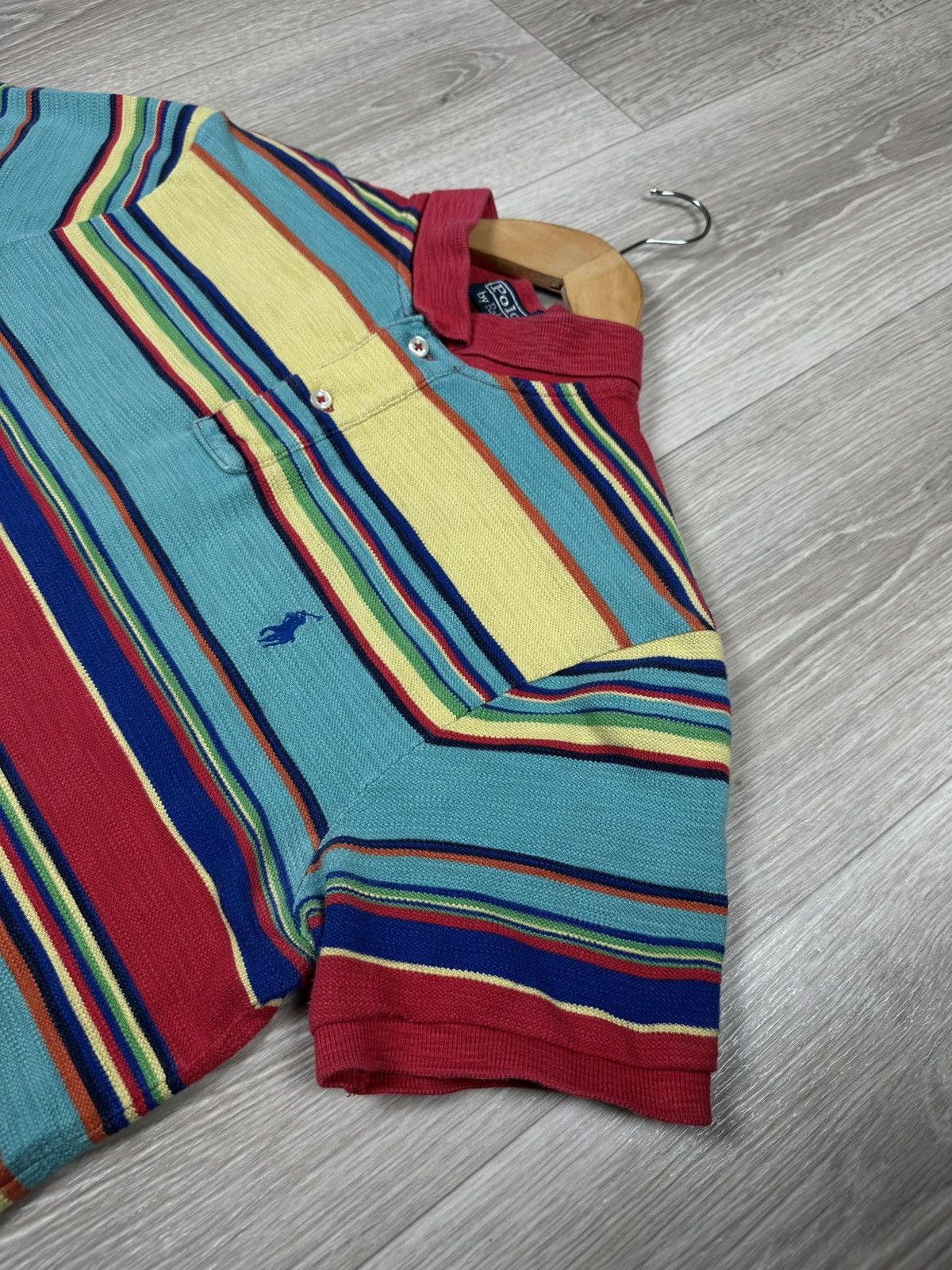 Polo Ralph Lauren × Vintage Vintage Polo Ralph Lauren 90's Southwest Woven Striped Polos Size US M / EU 48-50 / 2 - 2 Thumbnail