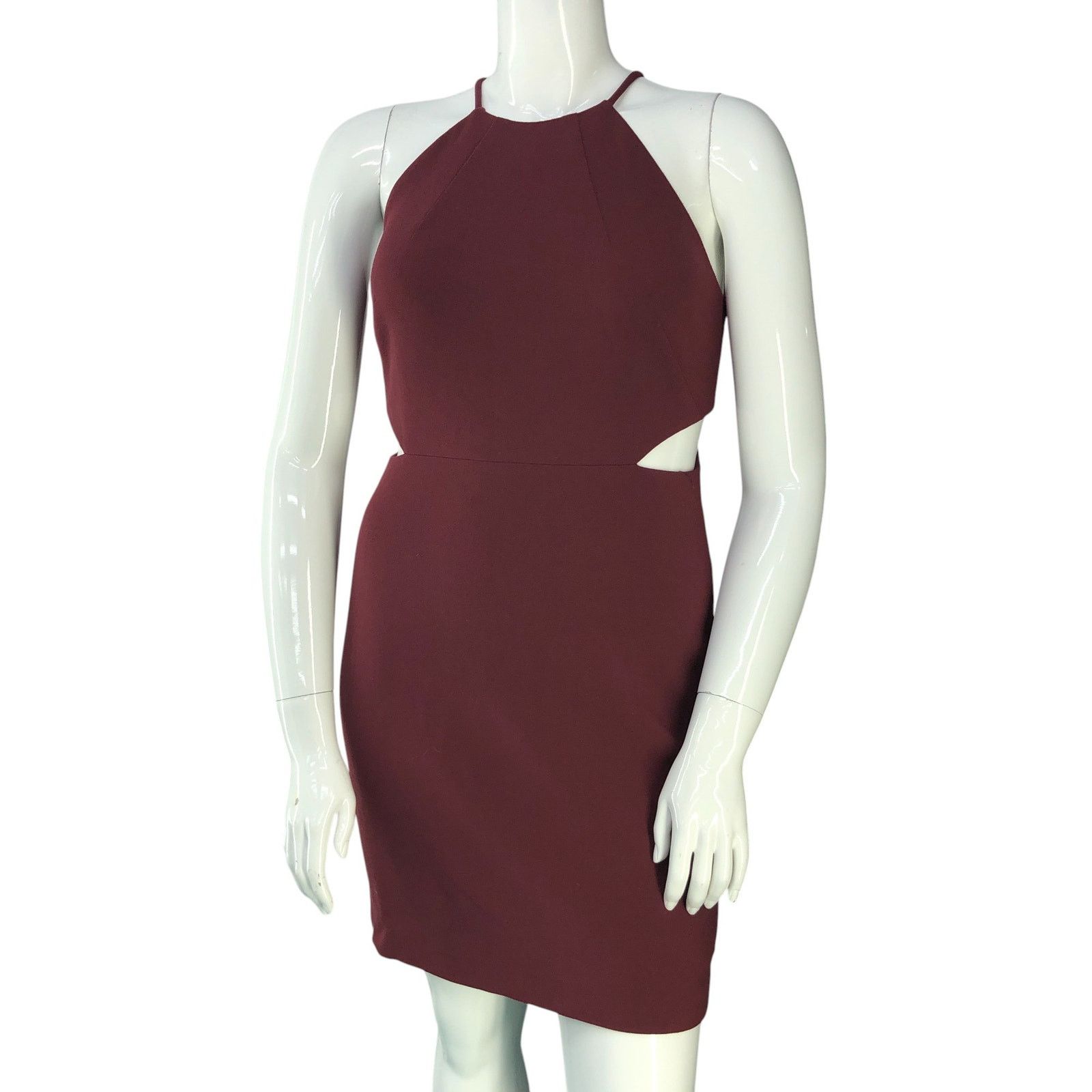 INTERMIX Intermix Sz L Dress Kirby Fitted Cut Out Shift Burgundy NEW Size L / US 10 / IT 46 - 1 Thumbnail