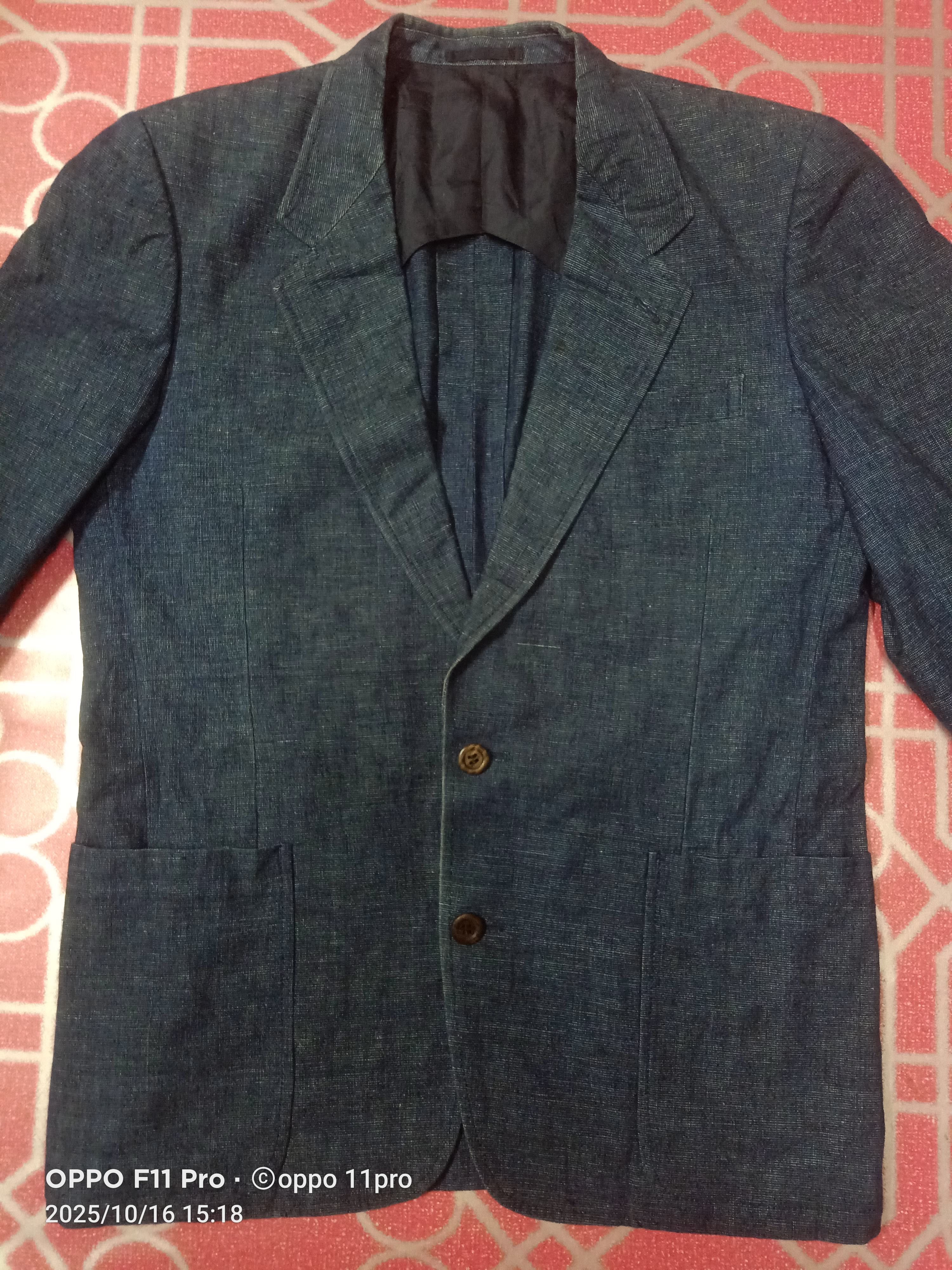 Japanese Brand Sasakura Genisho Blazers Denim Fabric Size 40R - 2 Thumbnail