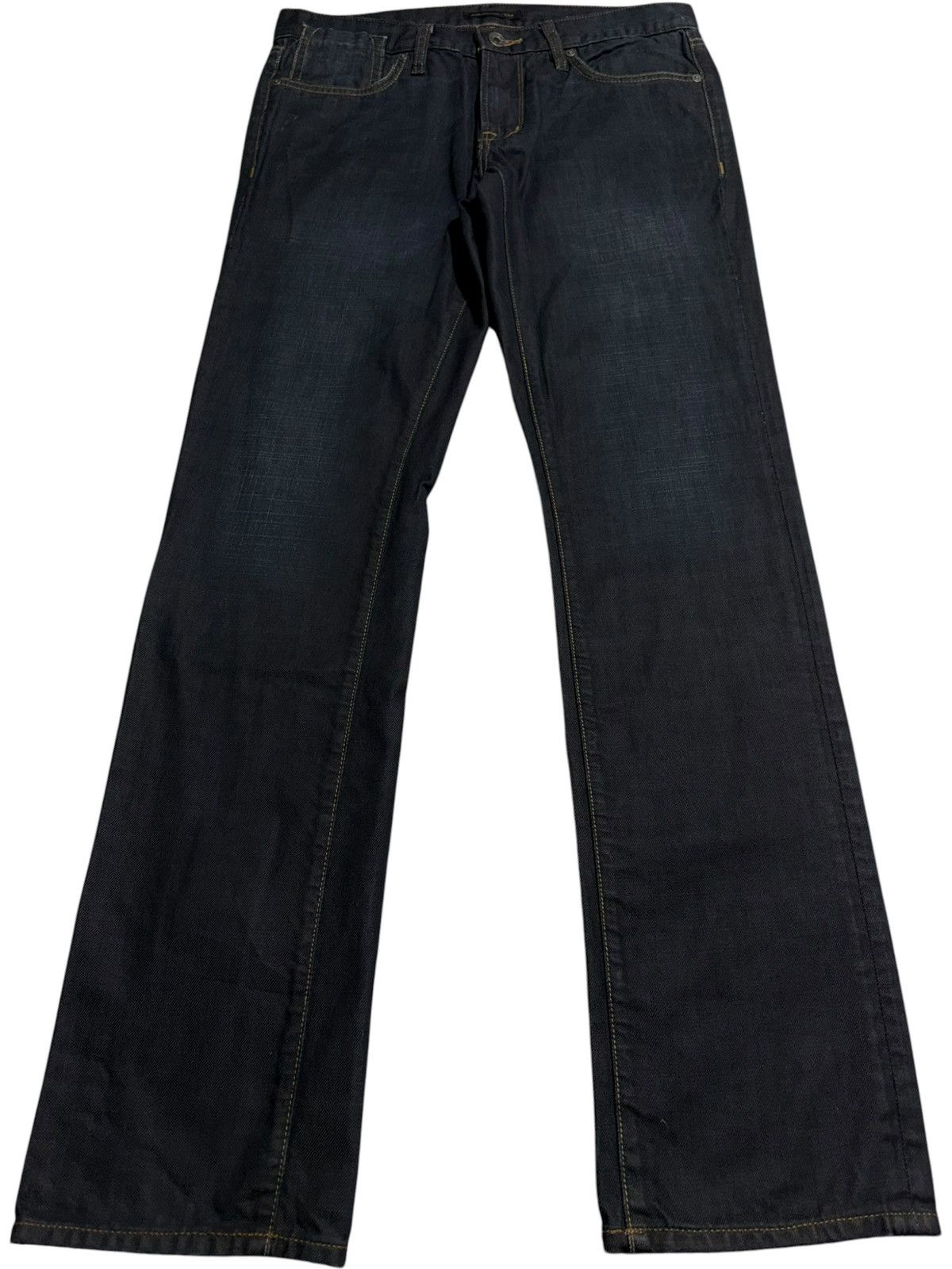 John Varvatos 32 John Varvatos Oil Waxed Navy denim jeans USA straight vtg Size US 32 / EU 48 - 1 Thumbnail