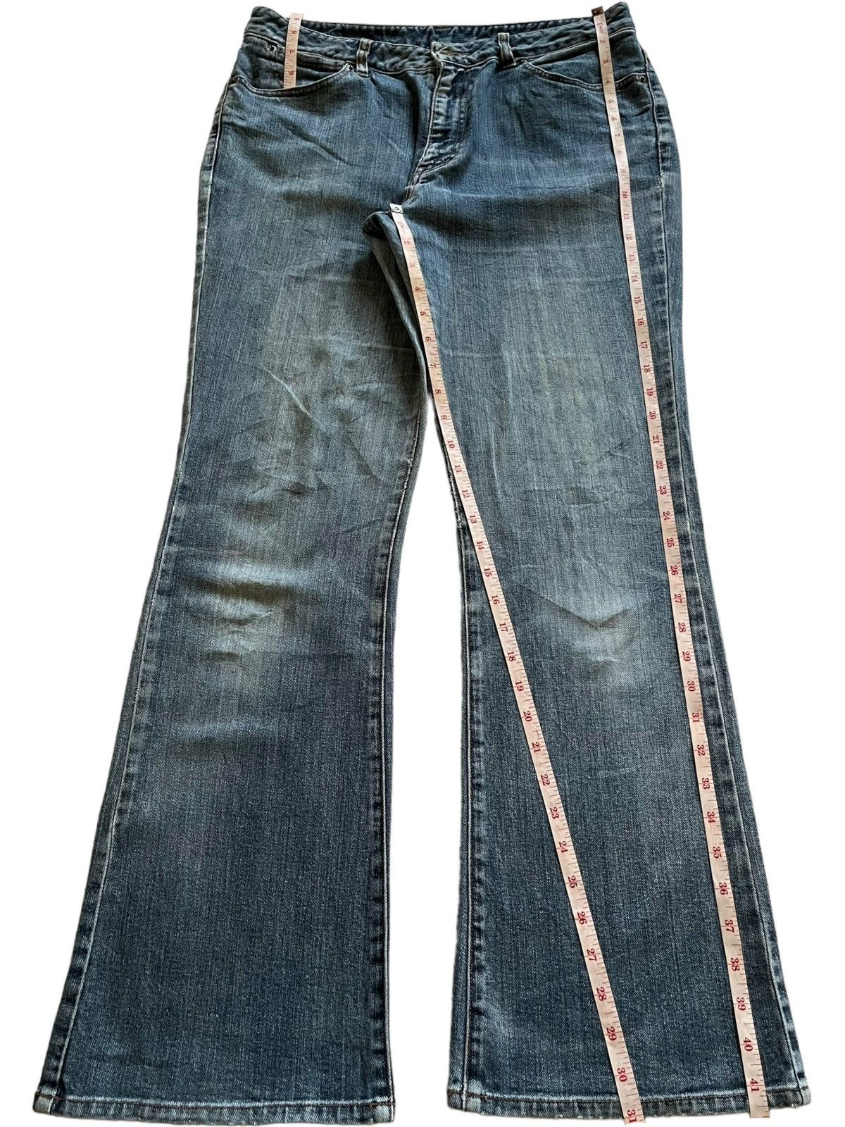Japanese Brand SALES🔥Vintage Japanese Brand Flare Faded Wash Western Jeans Size 33" - 12 Thumbnail