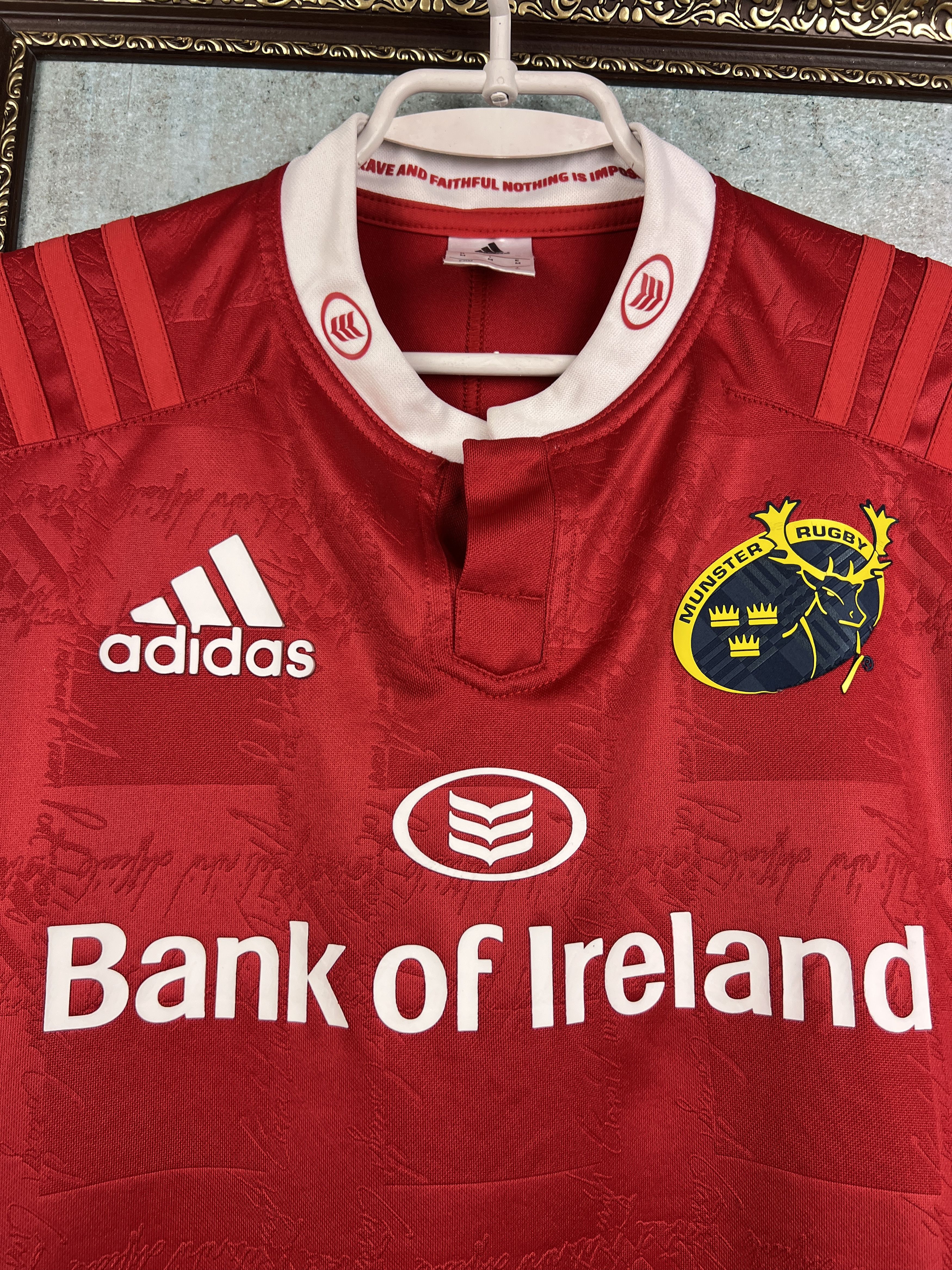 Adidas Munster Rugby Union Red Jersey Trikot Sport Shirt Rare Hype Size US M / EU 48-50 / 2 - 3 Thumbnail