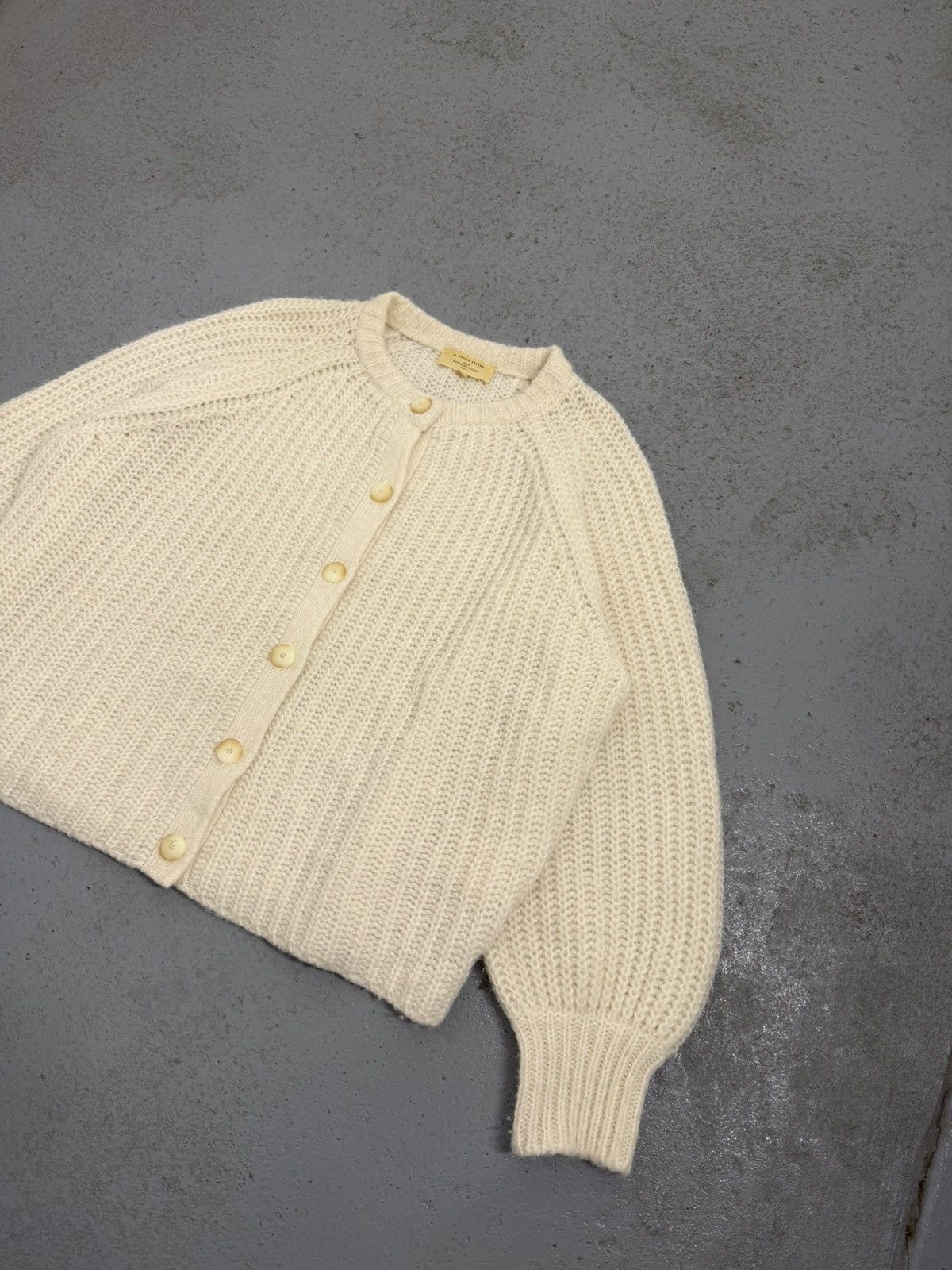 Sezane Sezane Milky Alpaca Knitted Wool Cardigan Size L / US 10 / IT 46 - 2 Thumbnail