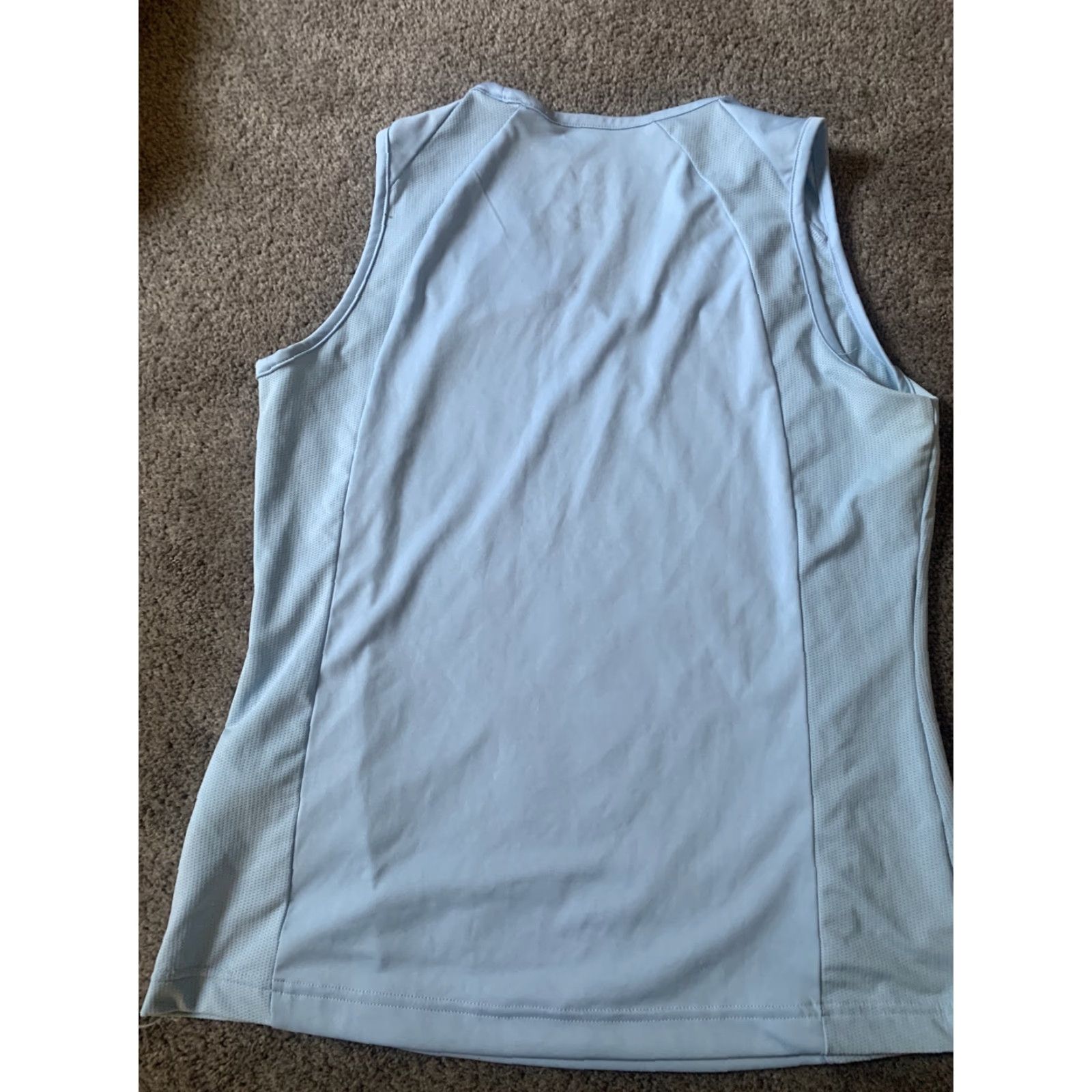 Adidas Adidas Shirt Women Medium Tank Sky Blue Sleeveless Cotton Blend Logo Casual Regular Strappy Sleeve Lightweight Women’s Ladies Size M / US 6-8 / IT 42-44 - 4 Thumbnail