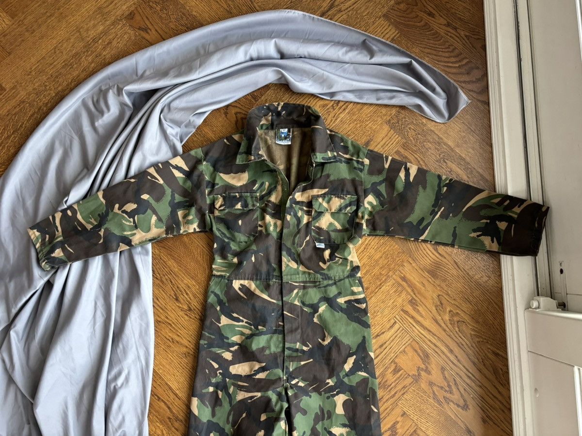 Vintage Vintage Jumpsuit Blue Castle Army Camo Woodland Coveralls Size US 27 - 4 Thumbnail