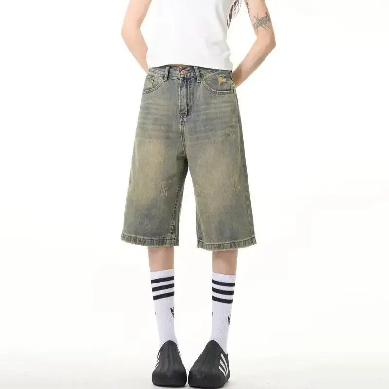 Japanese Brand Retro loose straight denim shorts Size US 32 / EU 48 - 1 Thumbnail