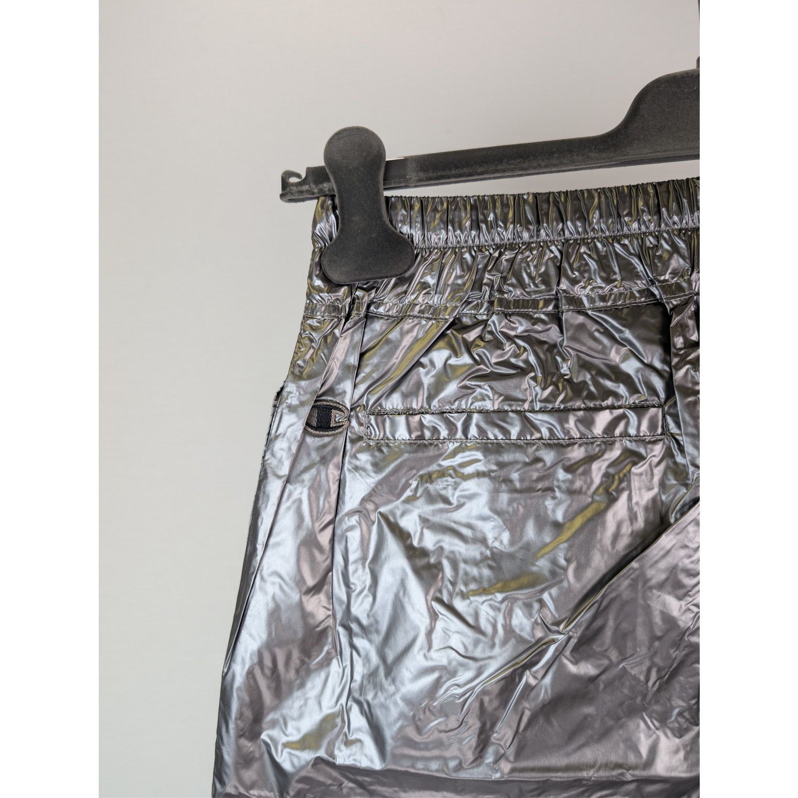 Champion × Rick Owens o1rshd1 Nylon-Coated Polyester Metallic Trousers in Silver Size US 32 / EU 48 - 15 Thumbnail