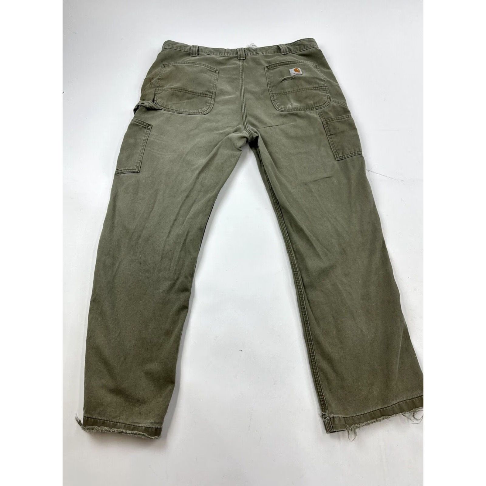 Carhartt Carhartt Green Carpenter Pants Men's 36x28 Relaxed Fit Cotton Canvas USA Size US 36 / EU 52 - 2 Thumbnail